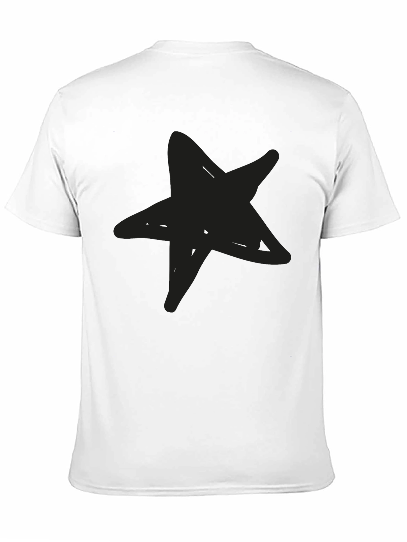 Black Men's Black Star Graphic Tee - Casual Style view 11