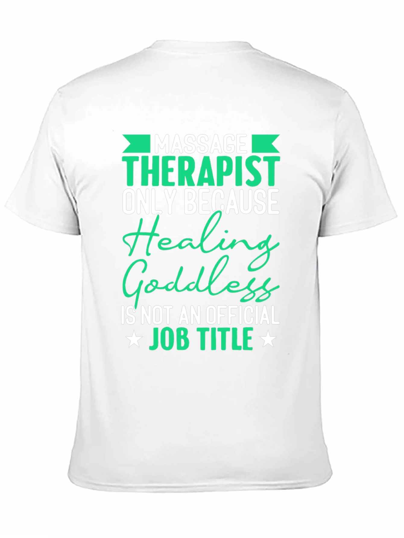 Black Massage Therapist Graphic T-Shirt view 11