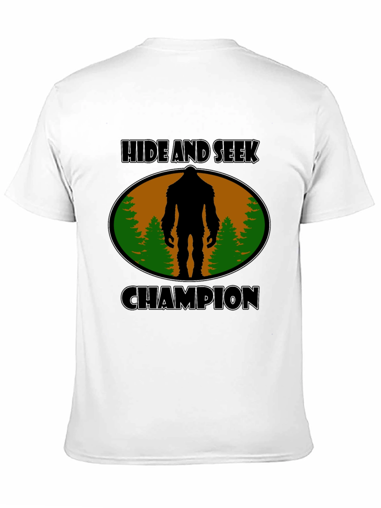 Black Hide and Seek Champion Bigfoot T-Shirt view 11