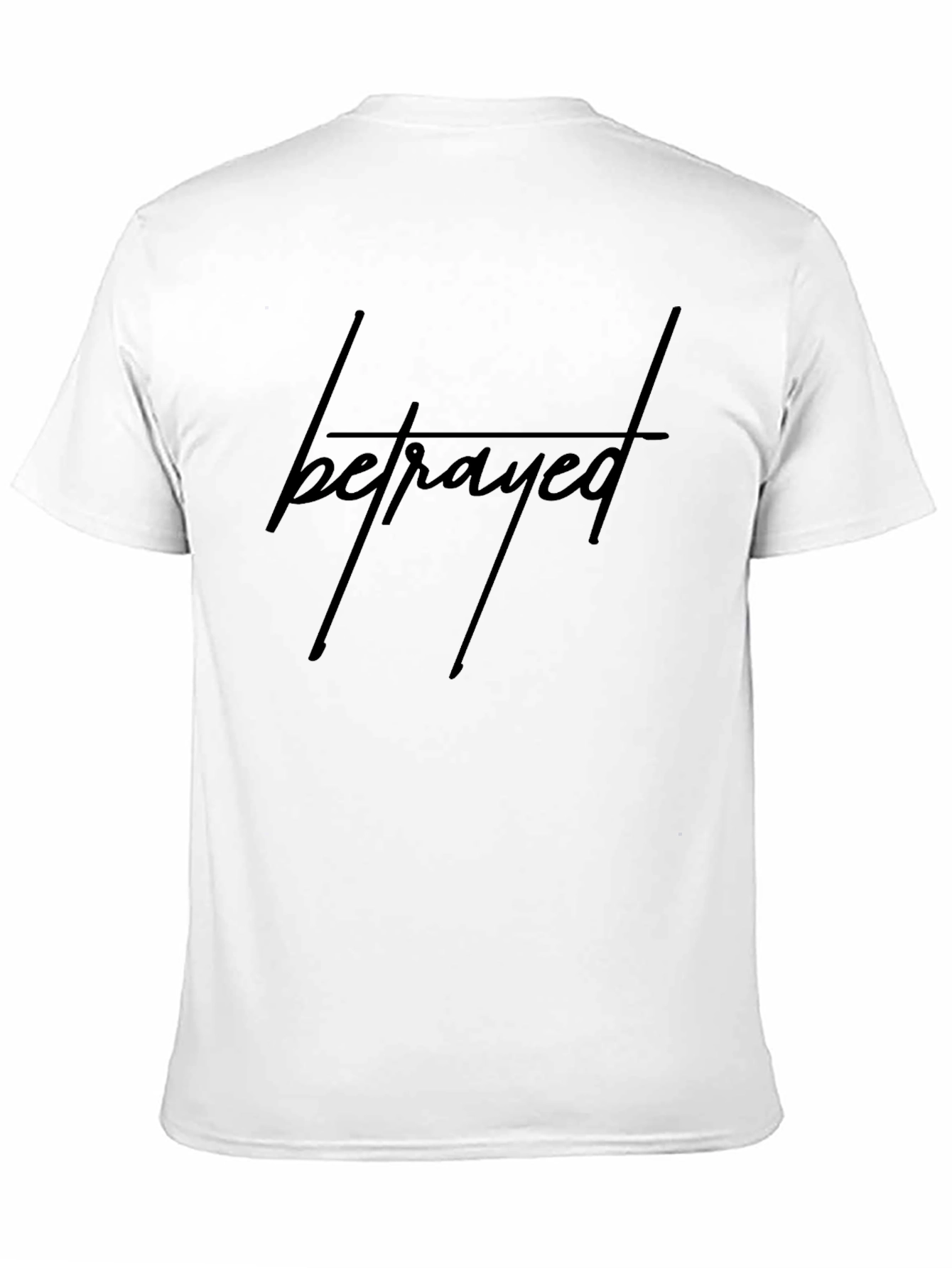 Black Betrayed Graphic Print Tee - Premium Black T-Shirt view 11