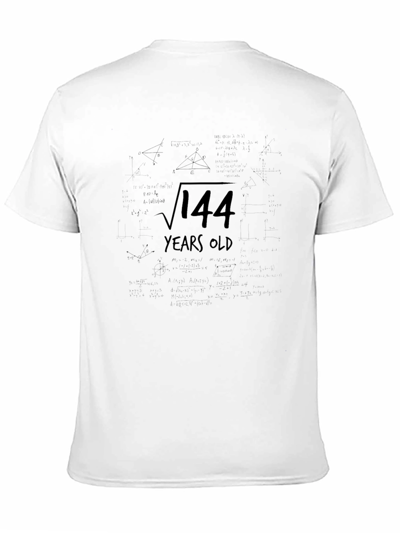 Black Funny 12th Birthday T-Shirt - Square Root of 144 view 11