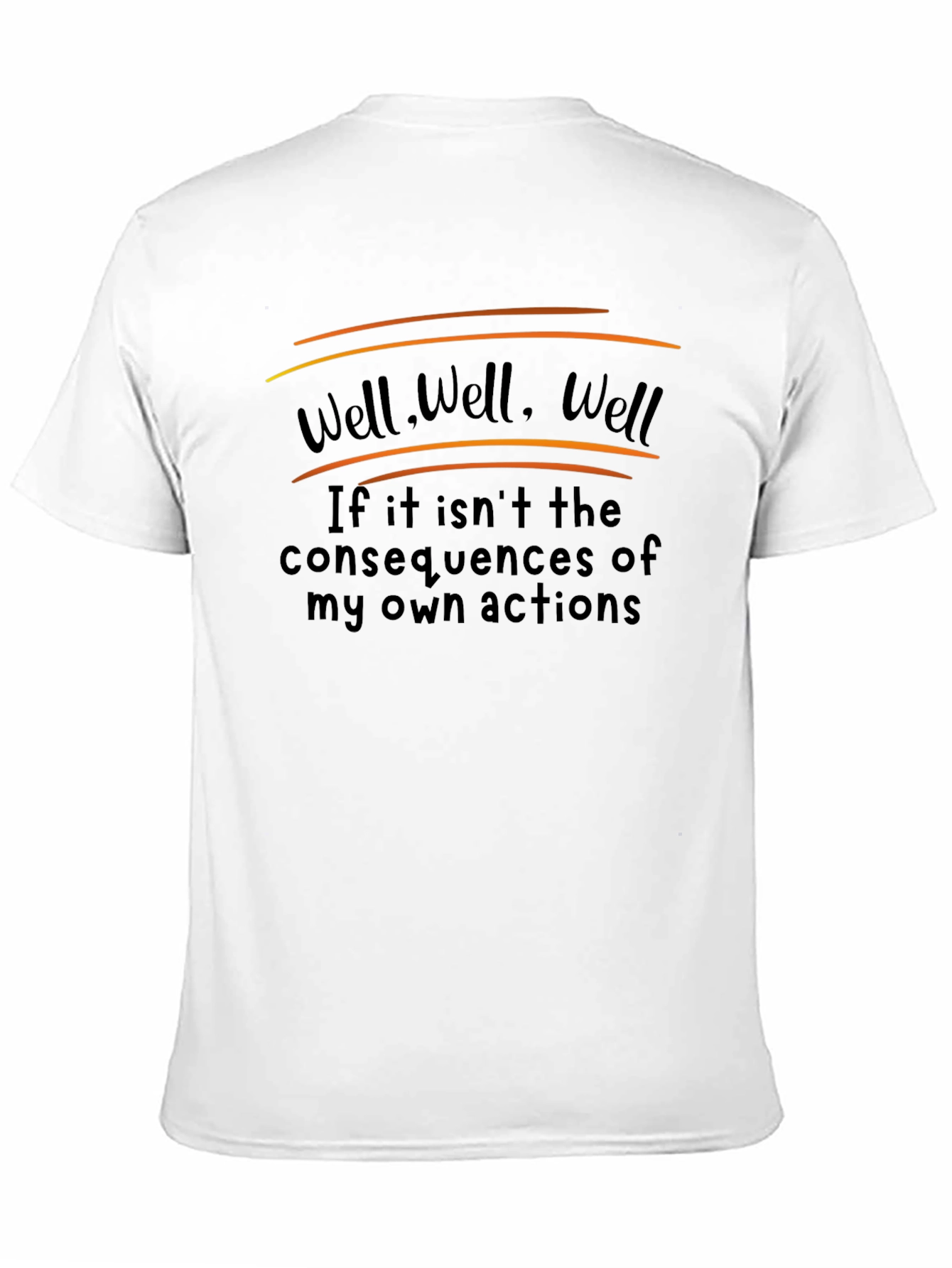 Black Funny Consequences Sarcastic Black T-Shirt view 11