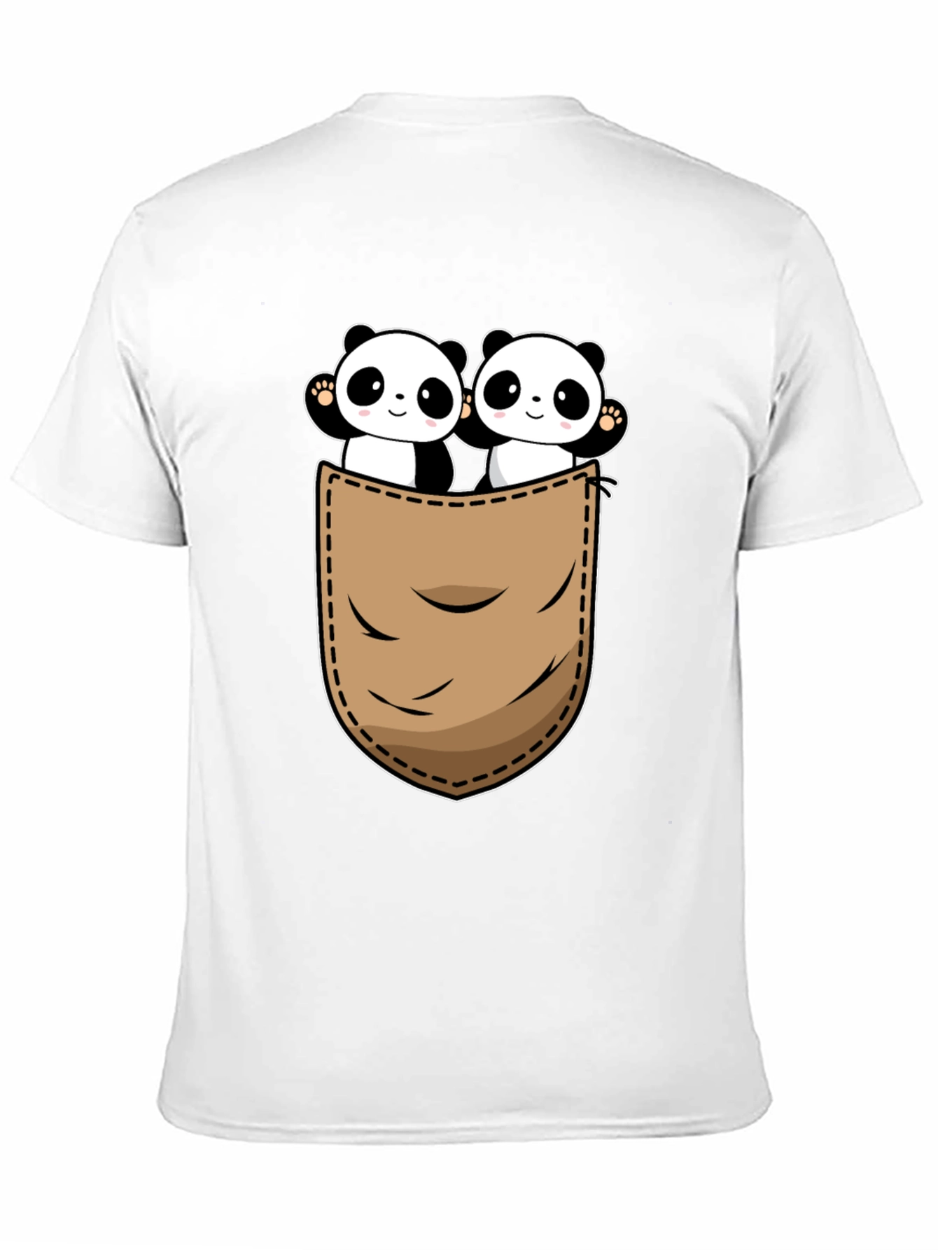 Black Panda Pocket T-Shirt - Cute Graphic Tee view 11