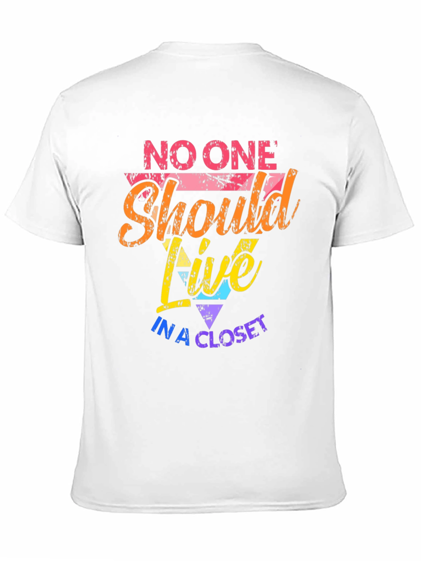 Black LGBTQ+ Pride Graphic Tee - No One Should Live in a Closet view 11