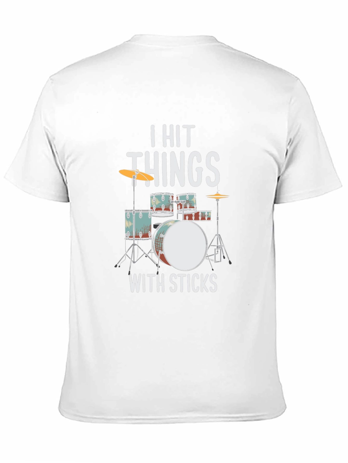 Black I Hit Things With Sticks Drummer T-Shirt view 11