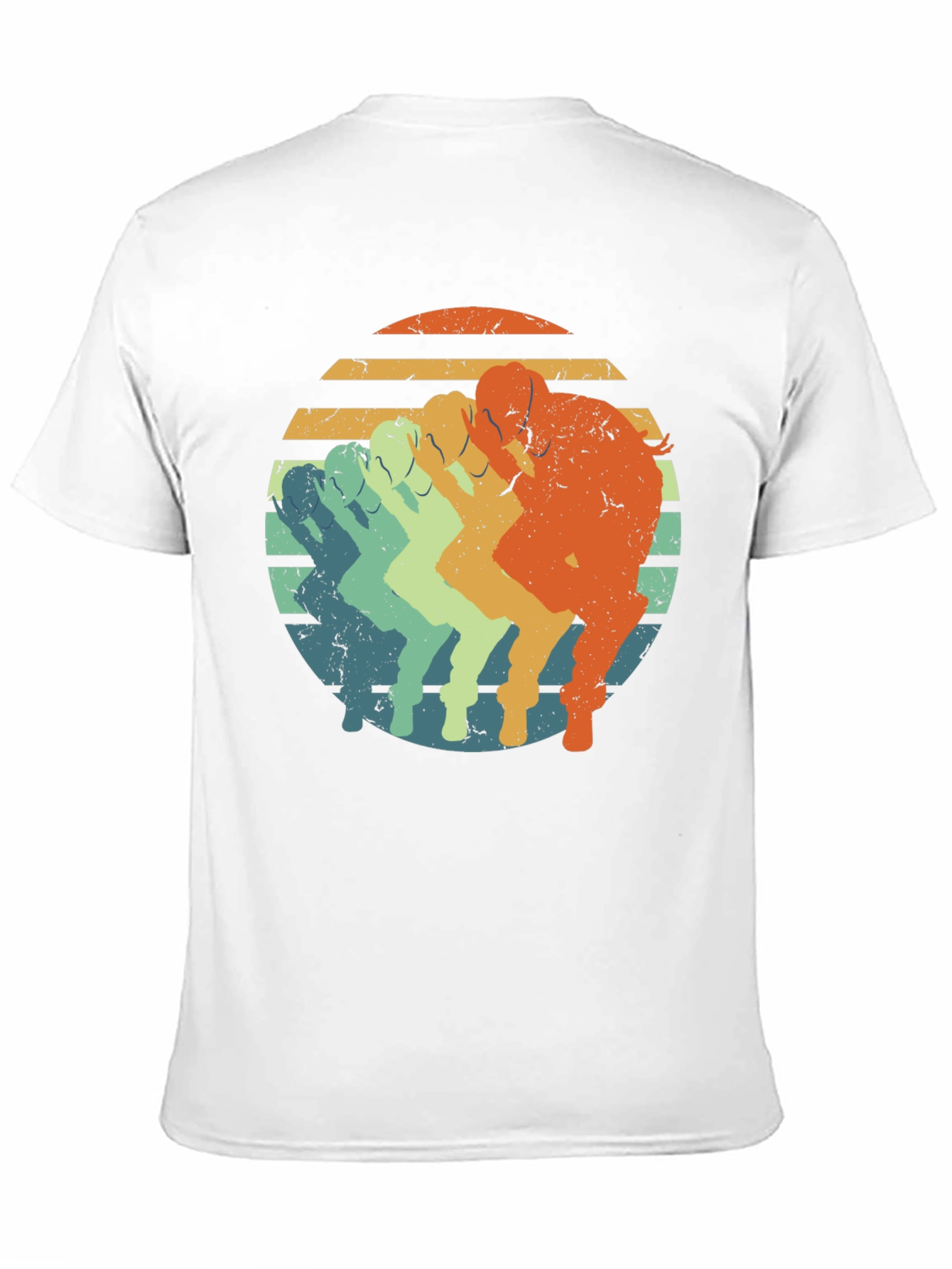 Black Vintage Sunset Running T-Shirt - Retro Style view 11