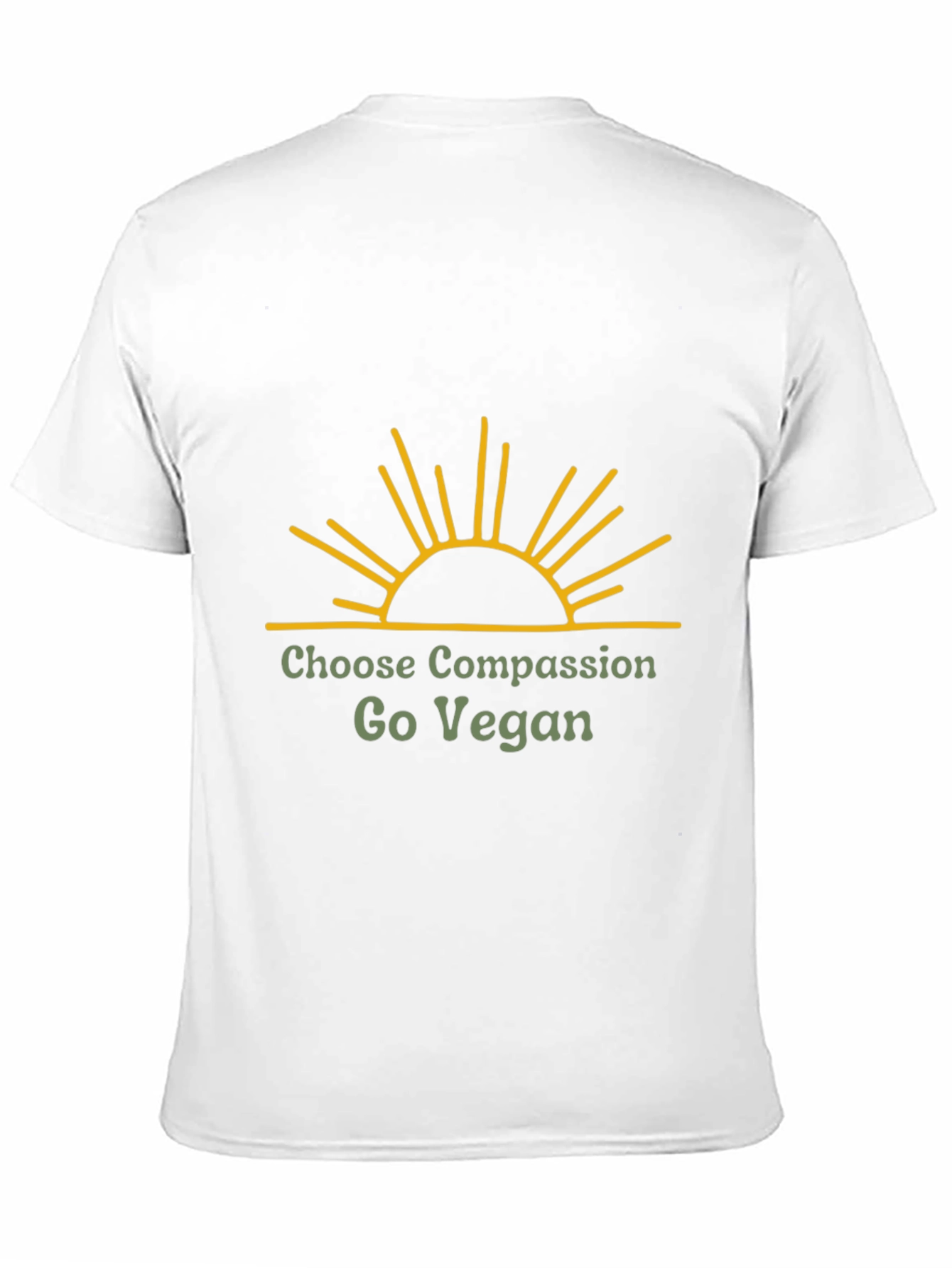 Black Vegan Compassion Tee - Unisex Graphic T-Shirt view 11