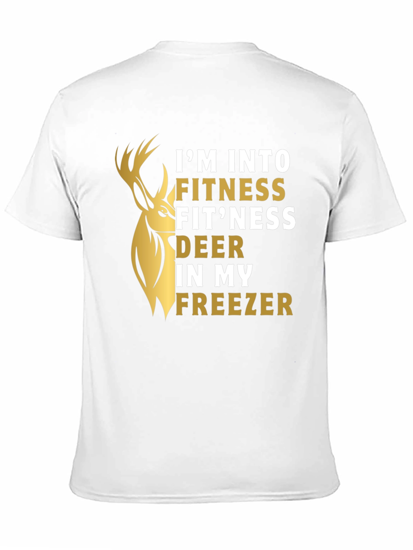 Black Fitness Fit'ness Deer Funny Graphic T-Shirt view 11