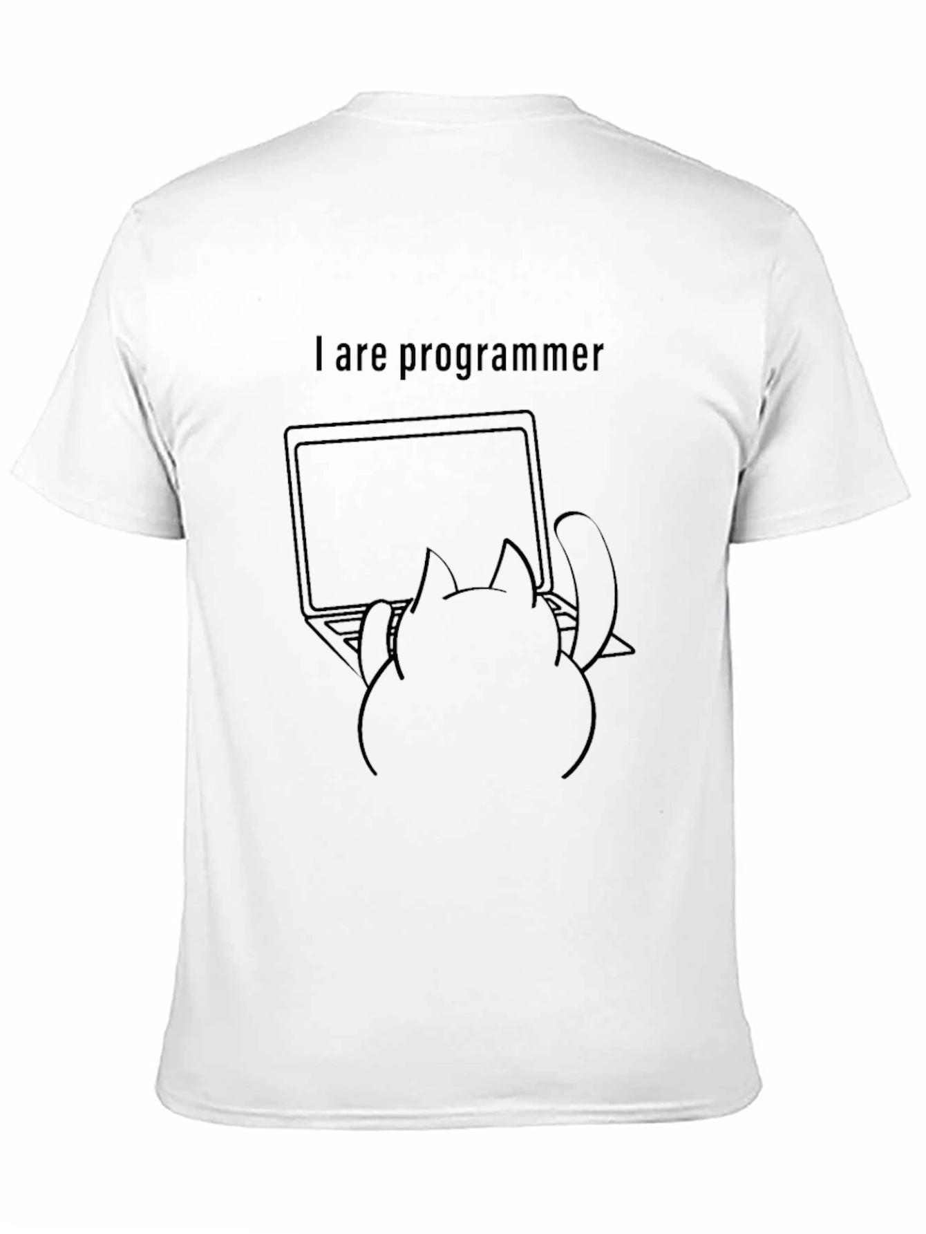 Black I Are Programmer Cat Graphic Tee view 11