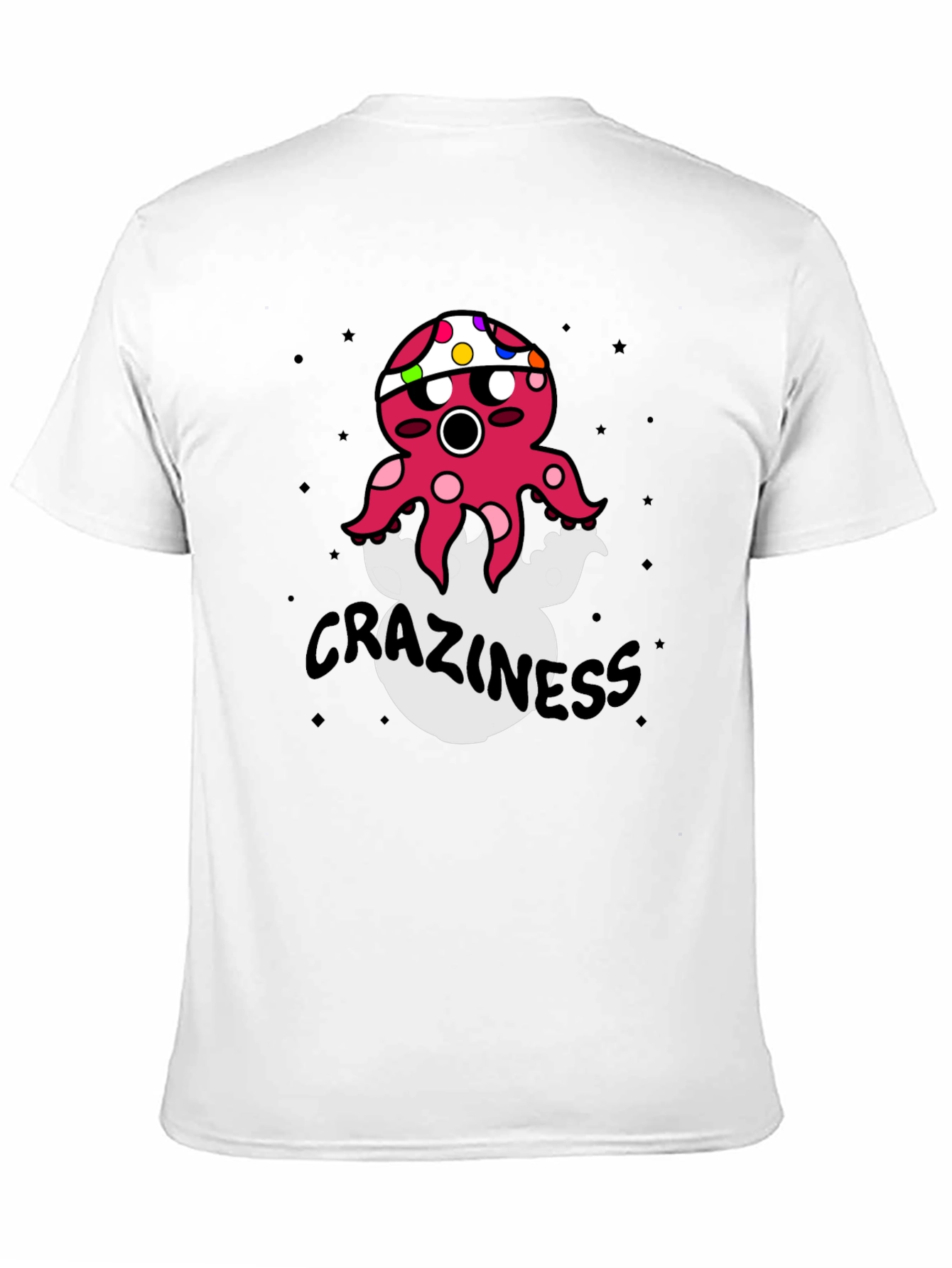 Black Crazy Octopus Graphic T-Shirt view 11