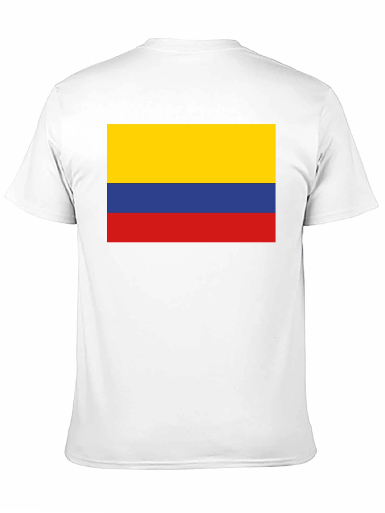 Black Colombia Flag Graphic Tee - Black Cotton T-Shirt view 11