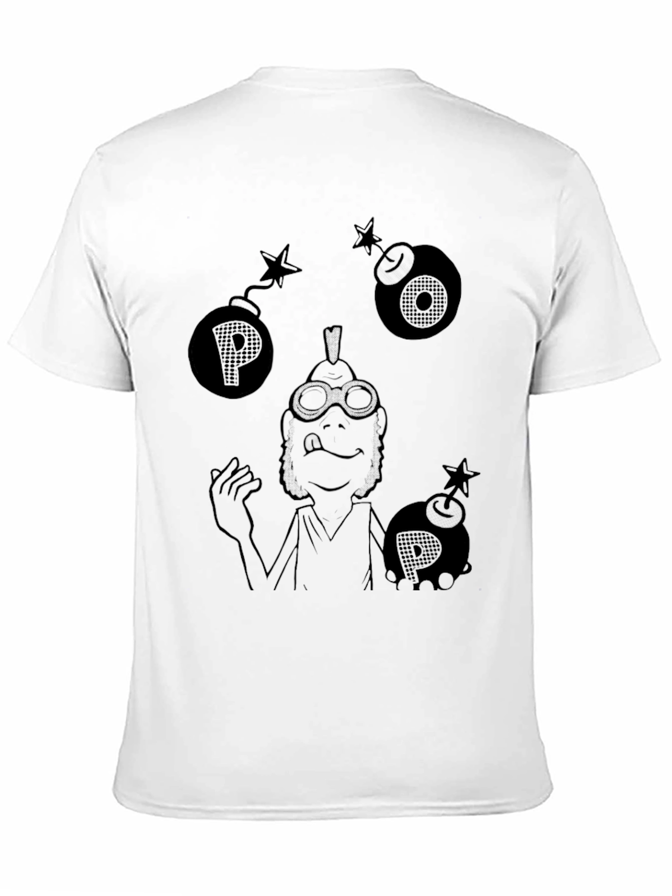 Black Bomb P T-Shirt - Black Graphic Tee view 11