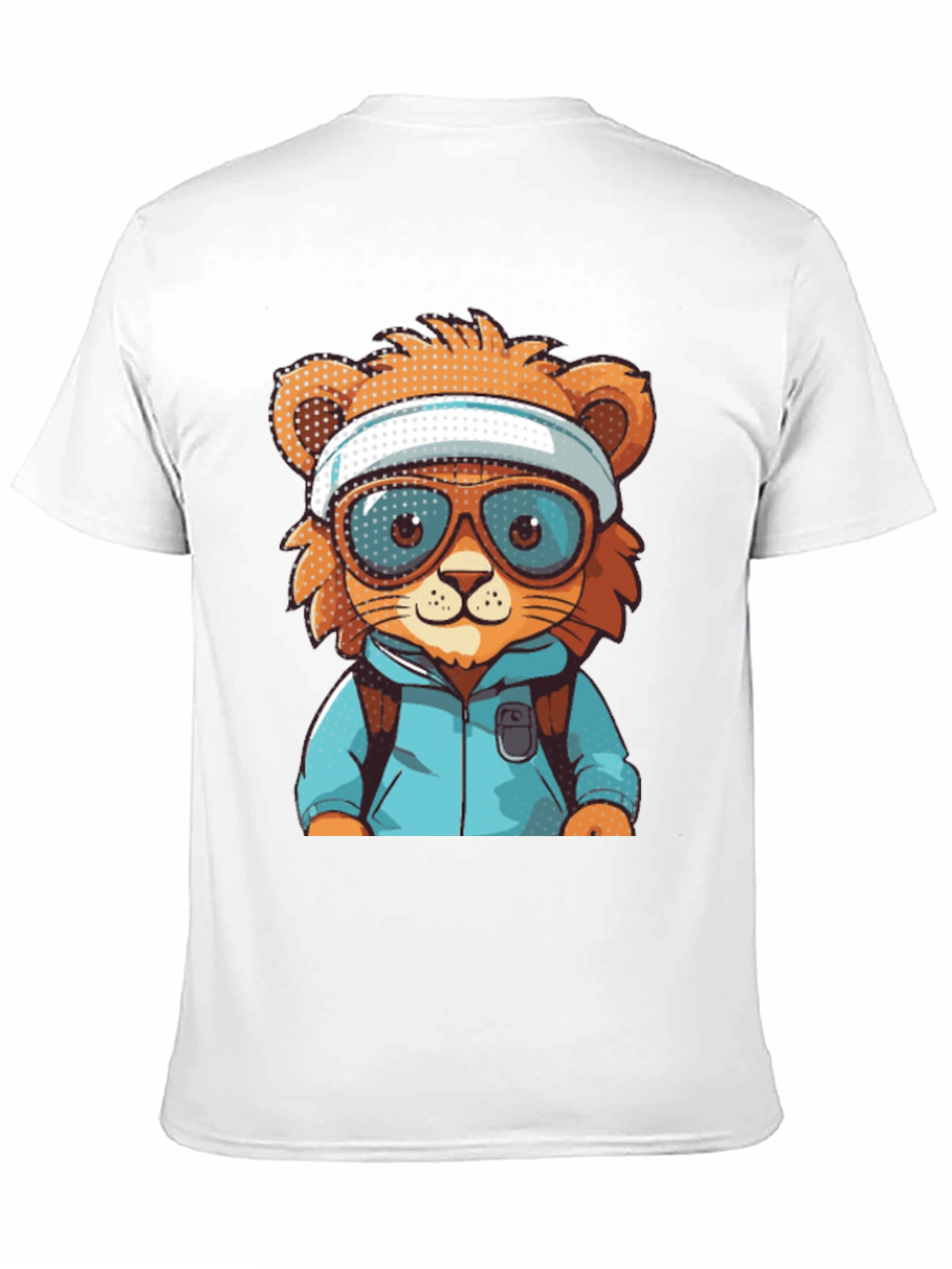 Black Cartoon Lion T-Shirt view 11