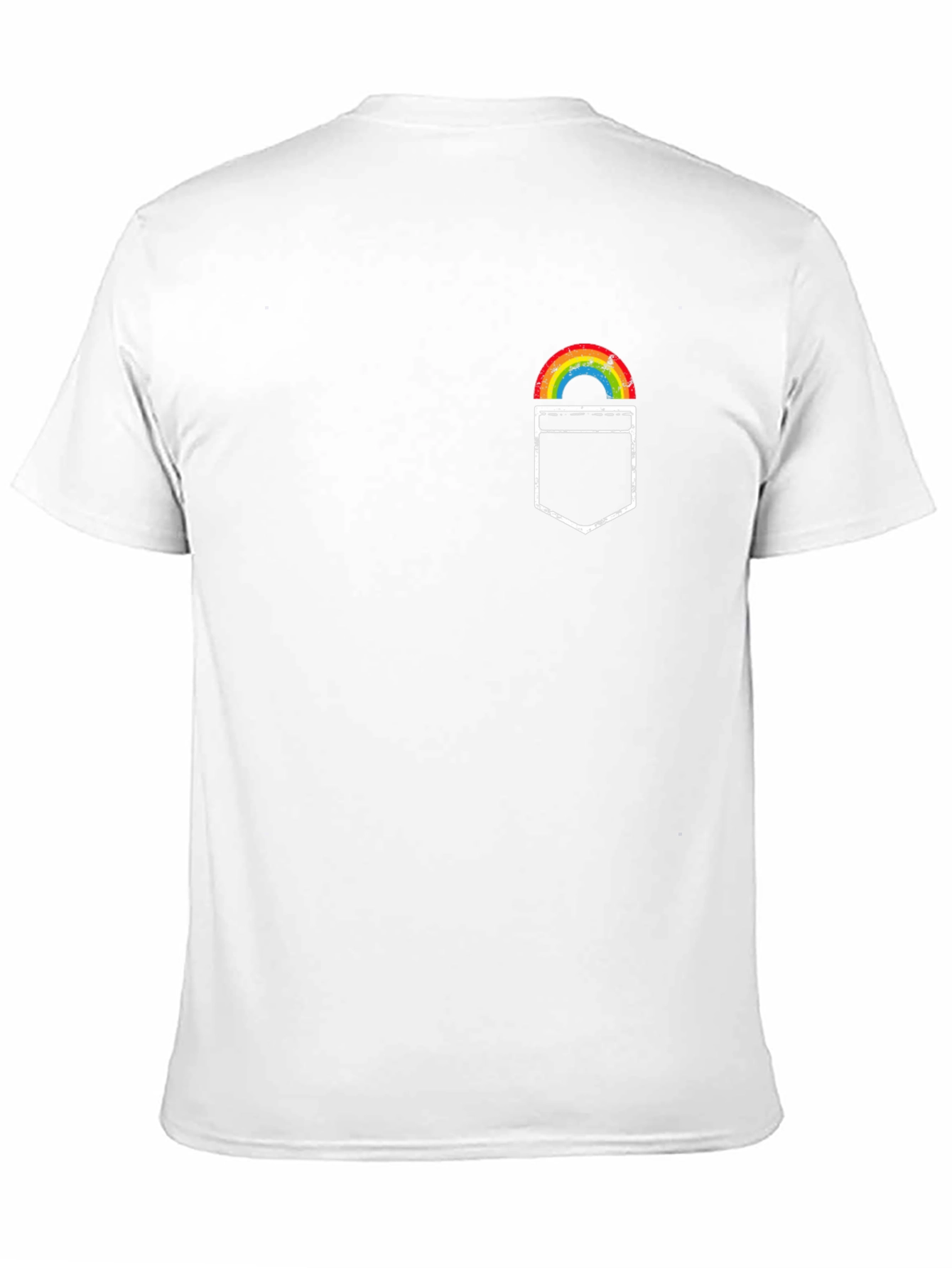 Black Rainbow Pocket Graphic T-Shirt - Casual Wear view 11