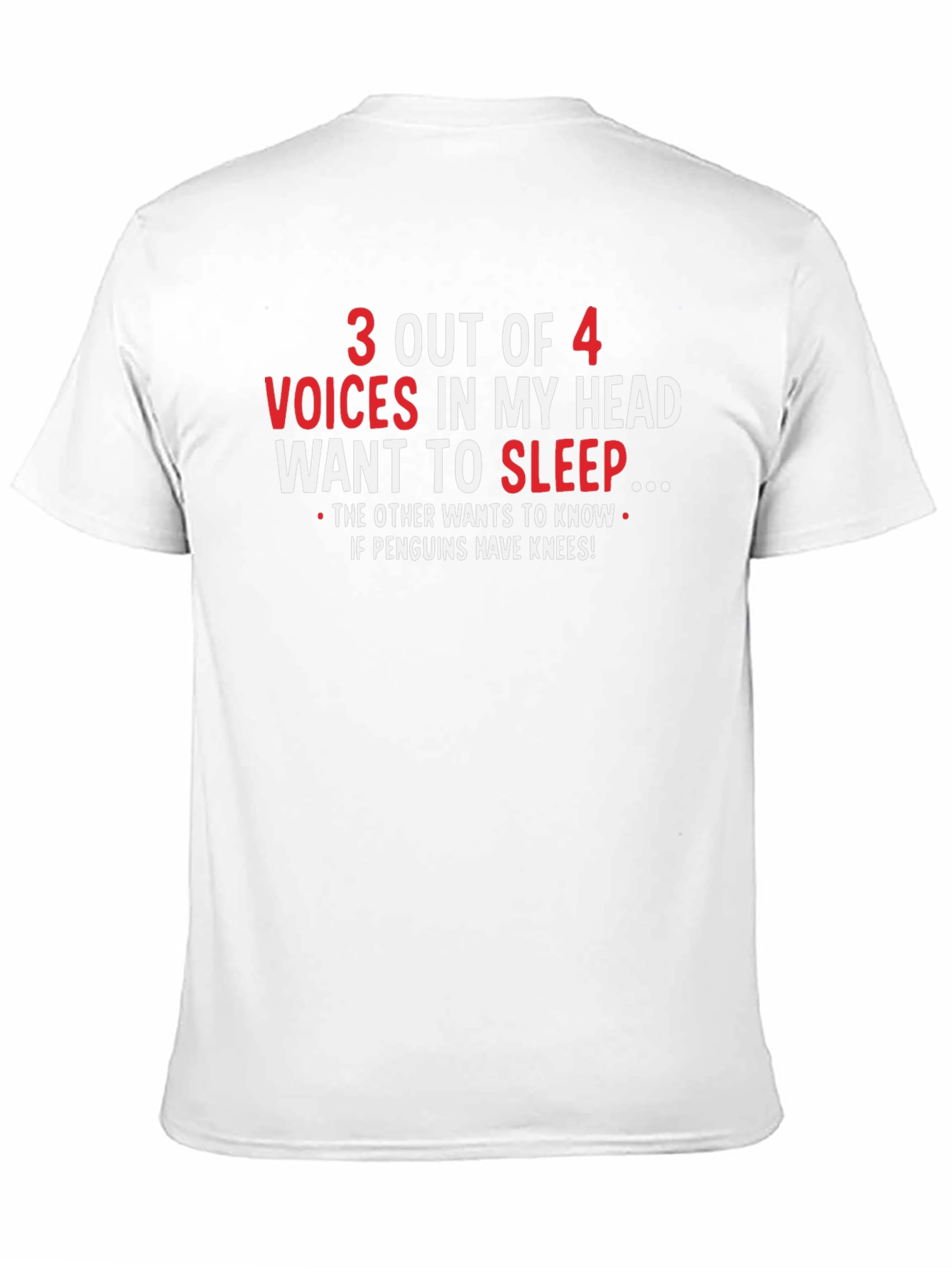 Black Funny Penguin Knee T-Shirt - 3 Out of 4 Voices view 11