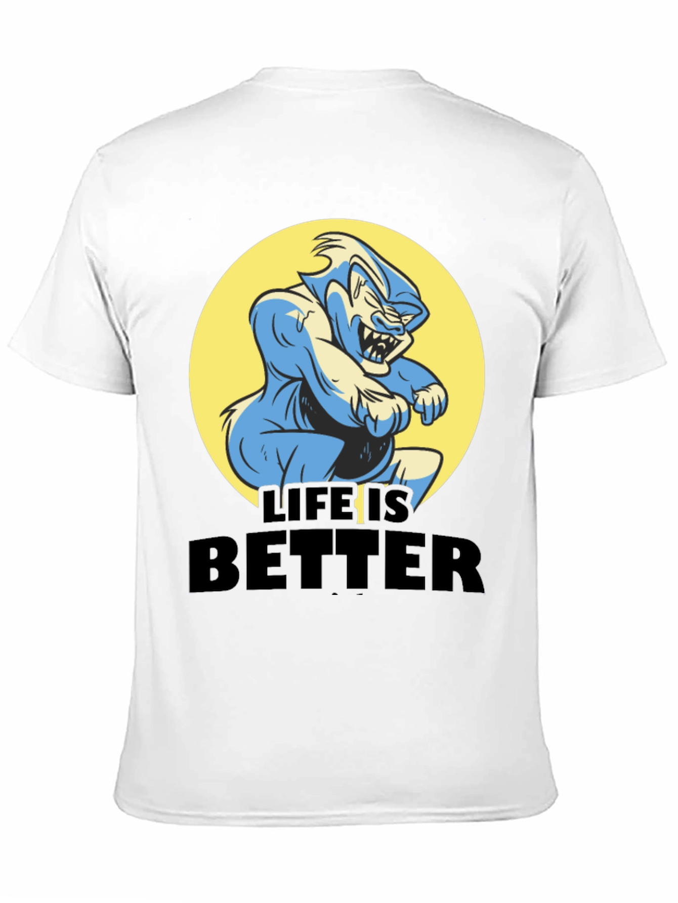 Black Life is Better Cartoon Graphic Tee view 11