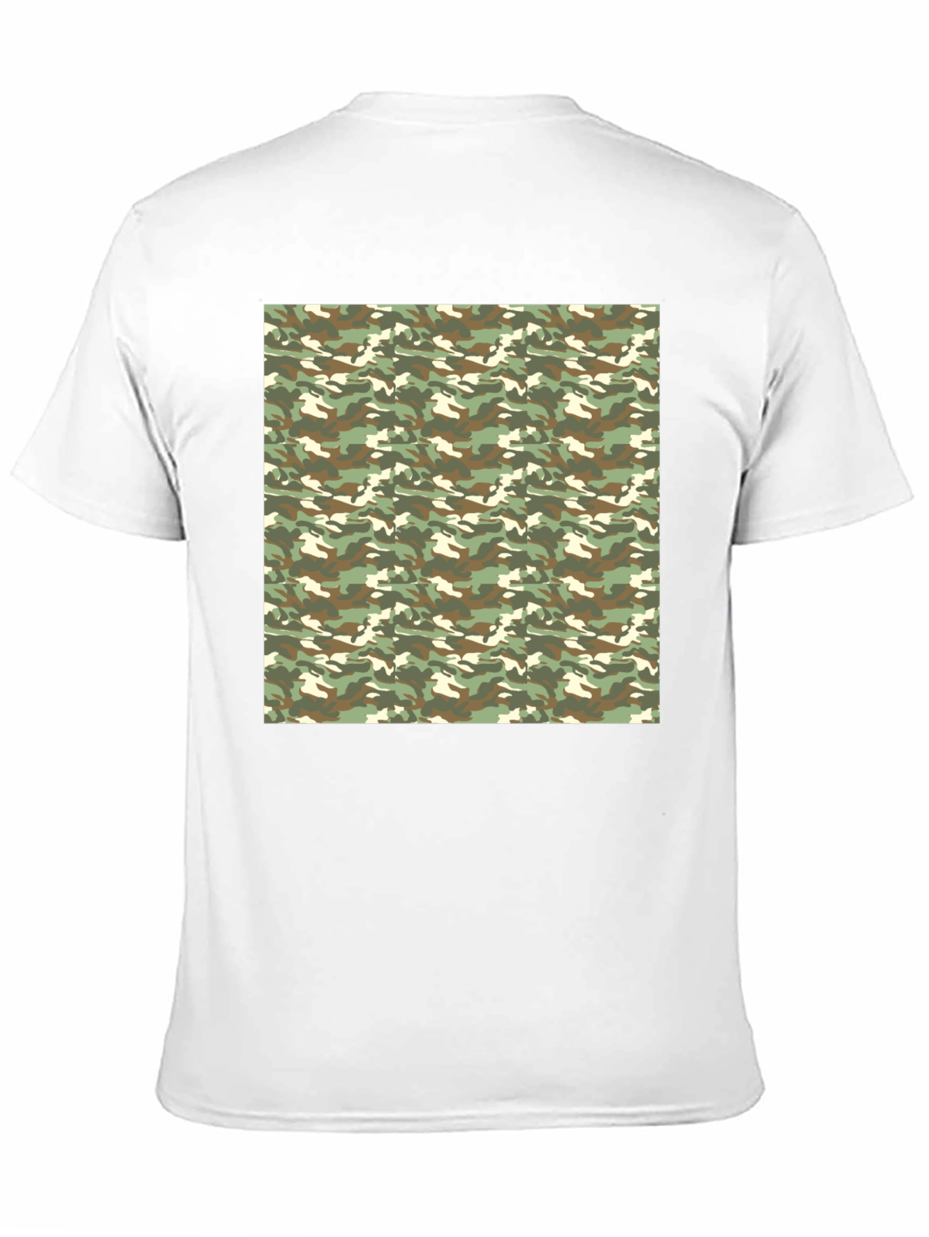 Black Camouflage Print Black T-Shirt view 11