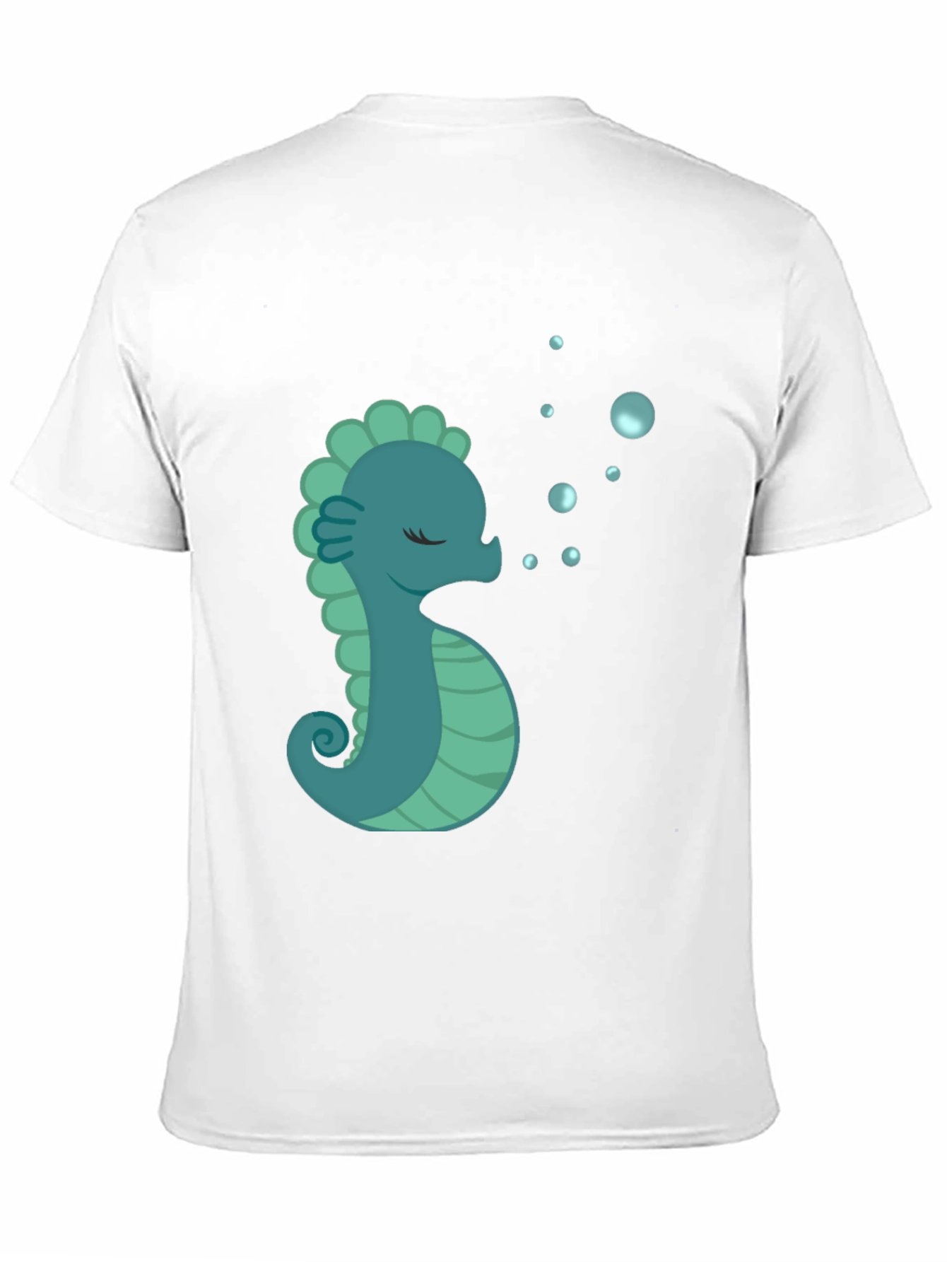 Black Seahorse Graphic T-Shirt - Black Cotton Tee view 11