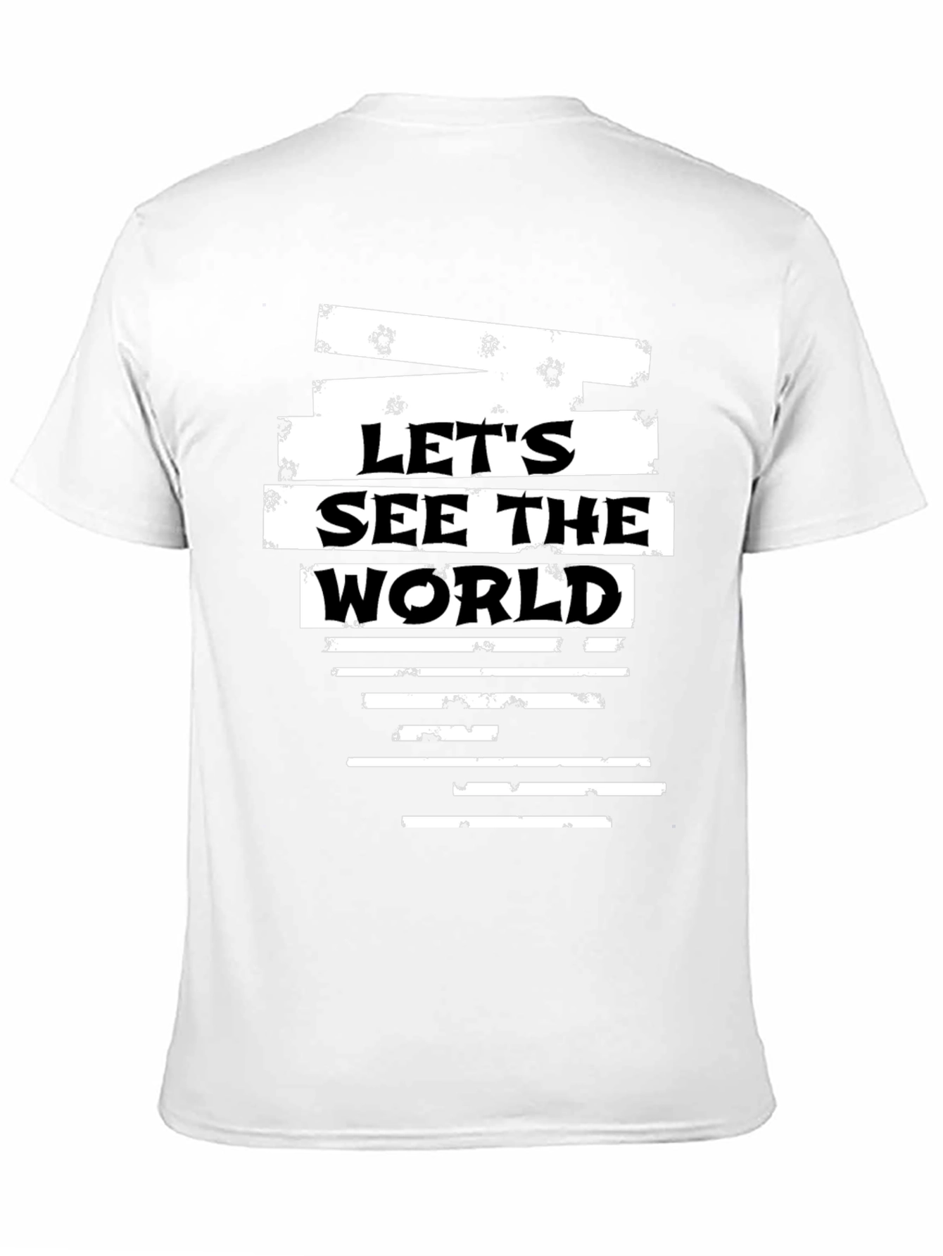 Black Let's See The World Graphic T-Shirt view 11