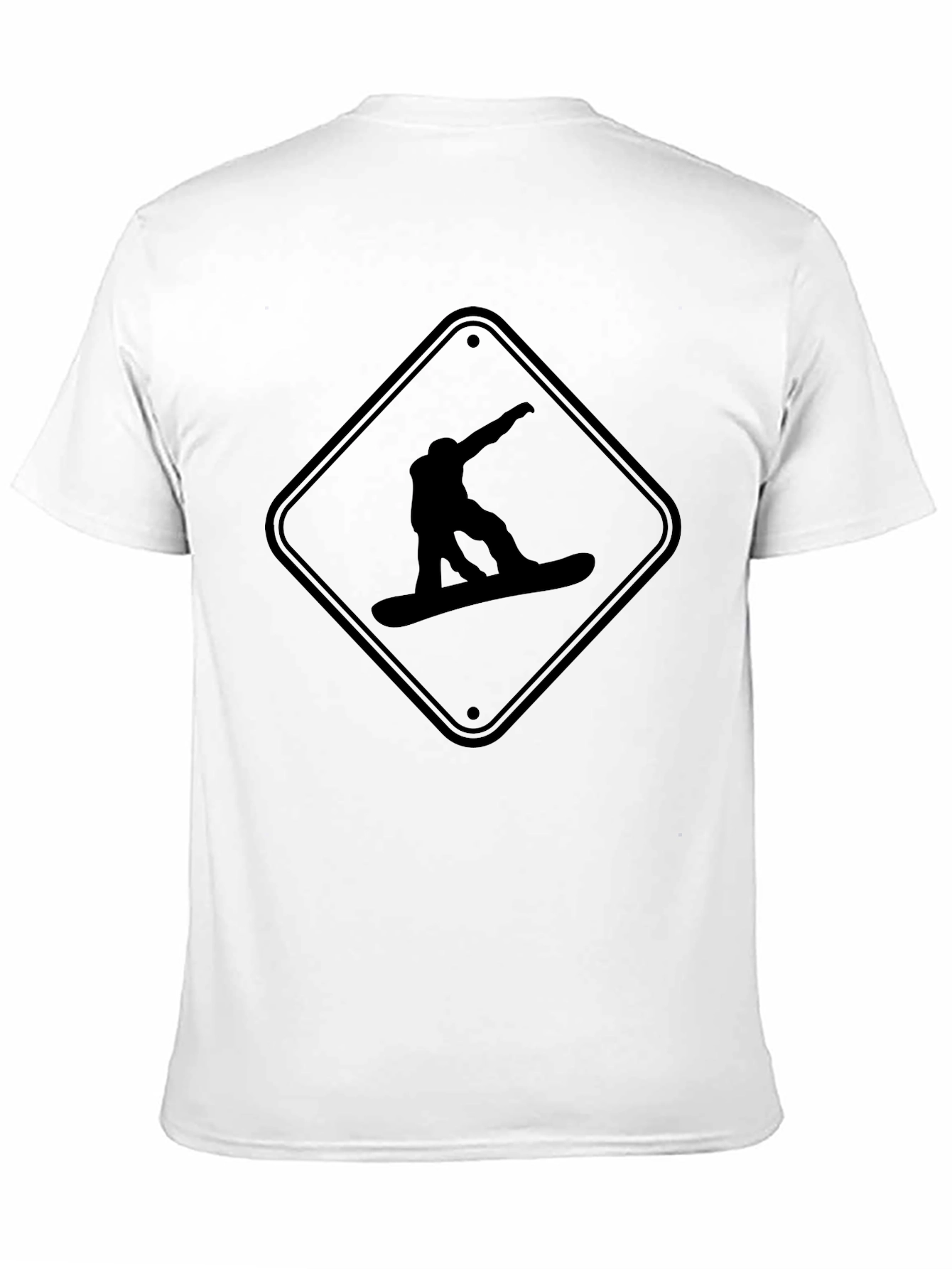 Black Snowboarder Graphic Tee - Black Unisex Shirt view 11