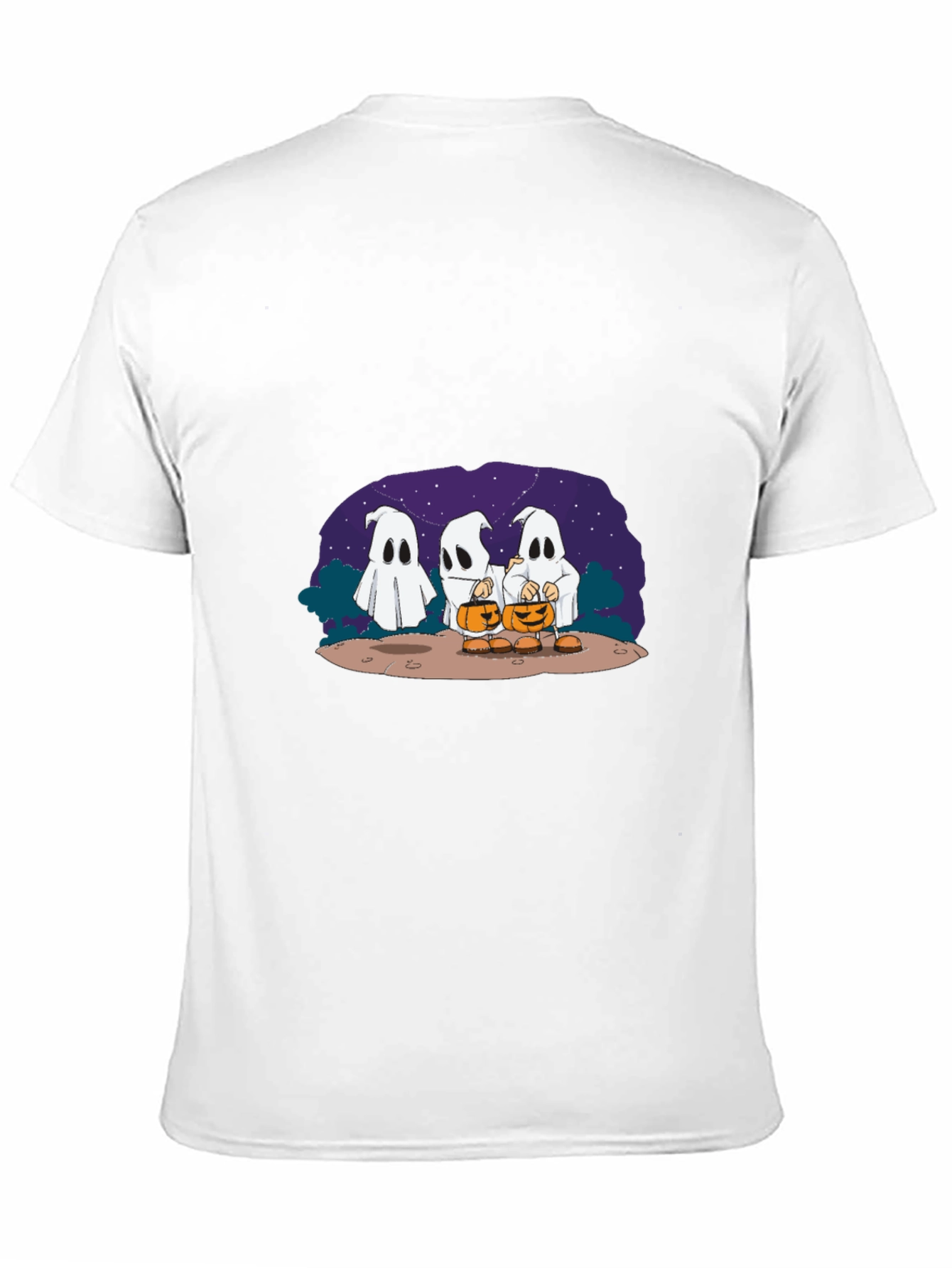 Black Halloween Ghost T-Shirt view 11