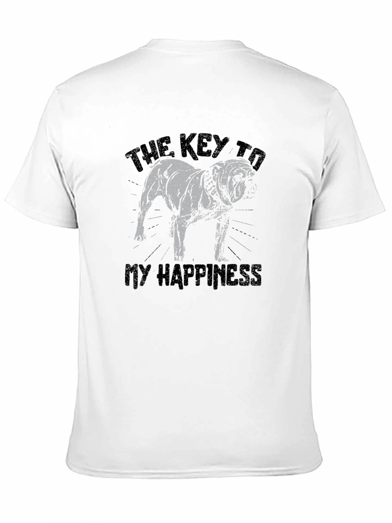 Black Bulldog Happiness Graphic T-Shirt - Black view 11
