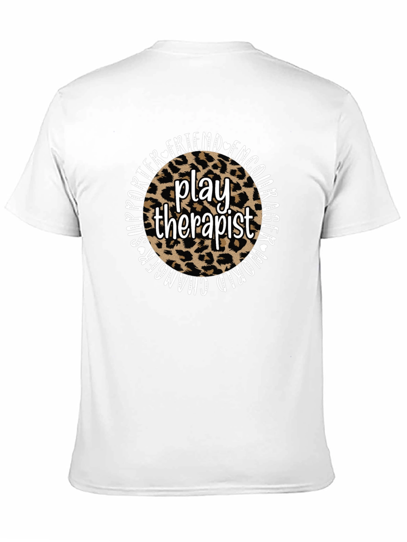 Black Play Therapist Leopard Print Graphic Tee view 11