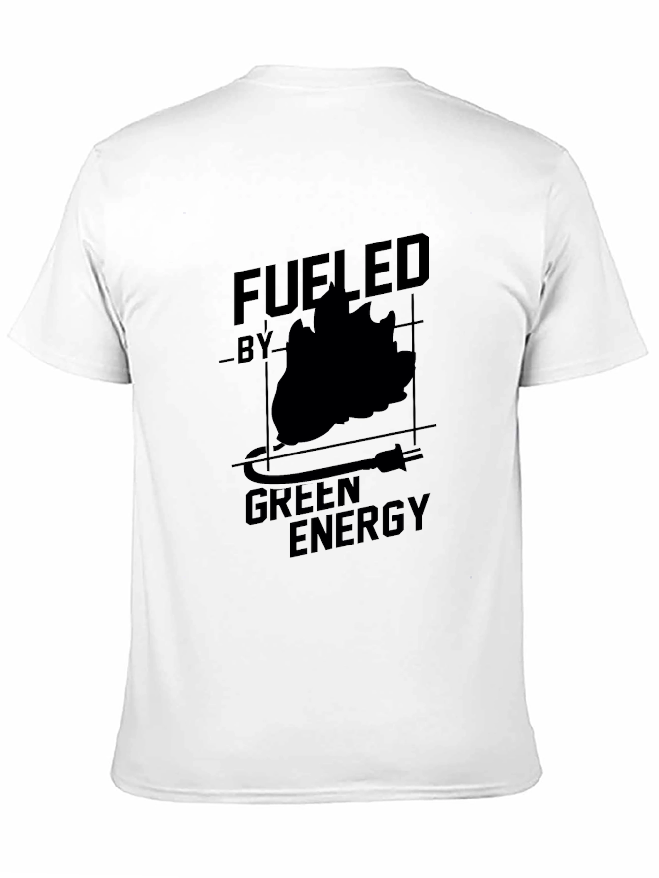 Black Fueled by Green Energy Black Graphic Tee view 11