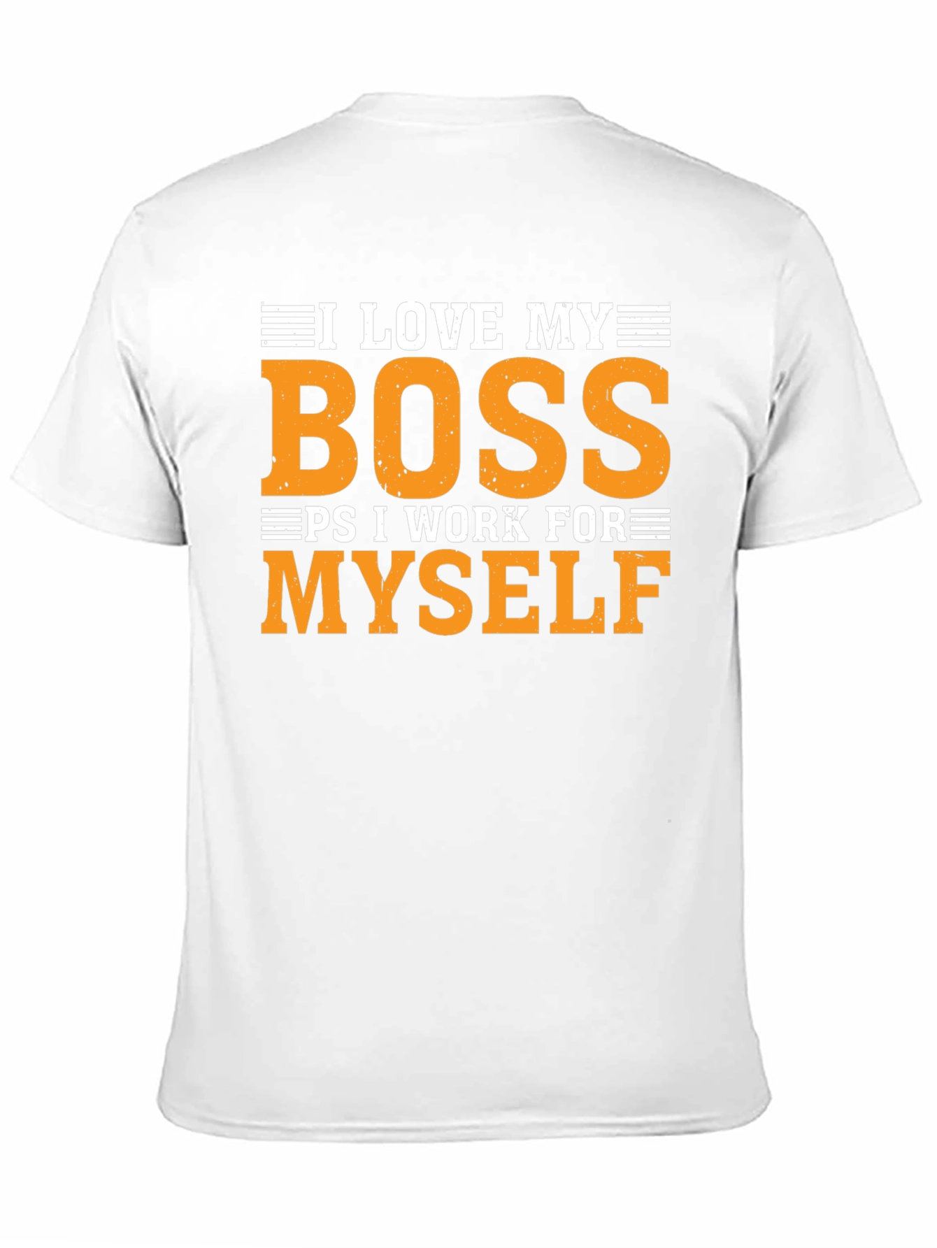 Black I Love My Boss Funny T-Shirt view 11