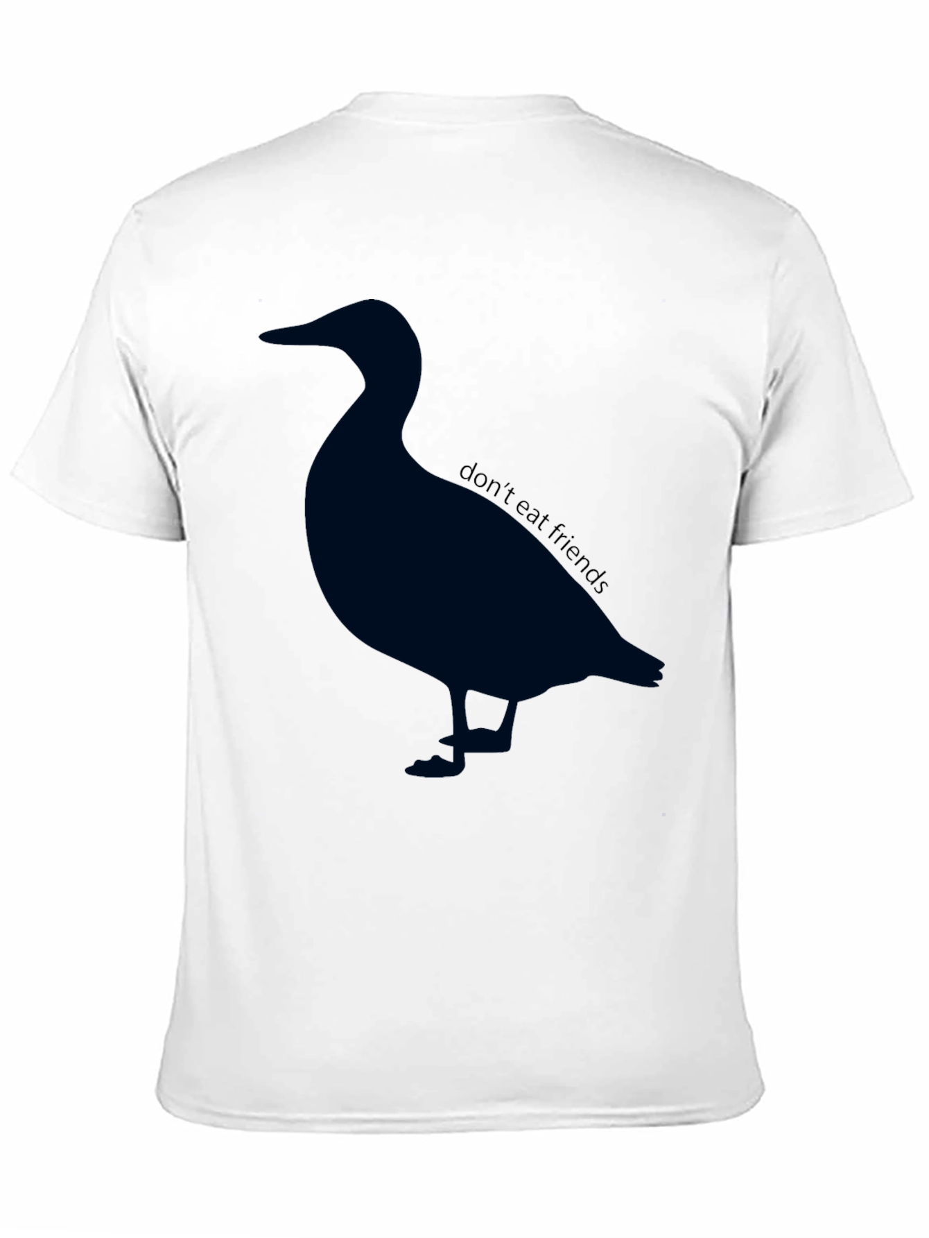 Black Duck Silhouette T-Shirt - 'Don't Eat Friends' Vegan Tee view 11