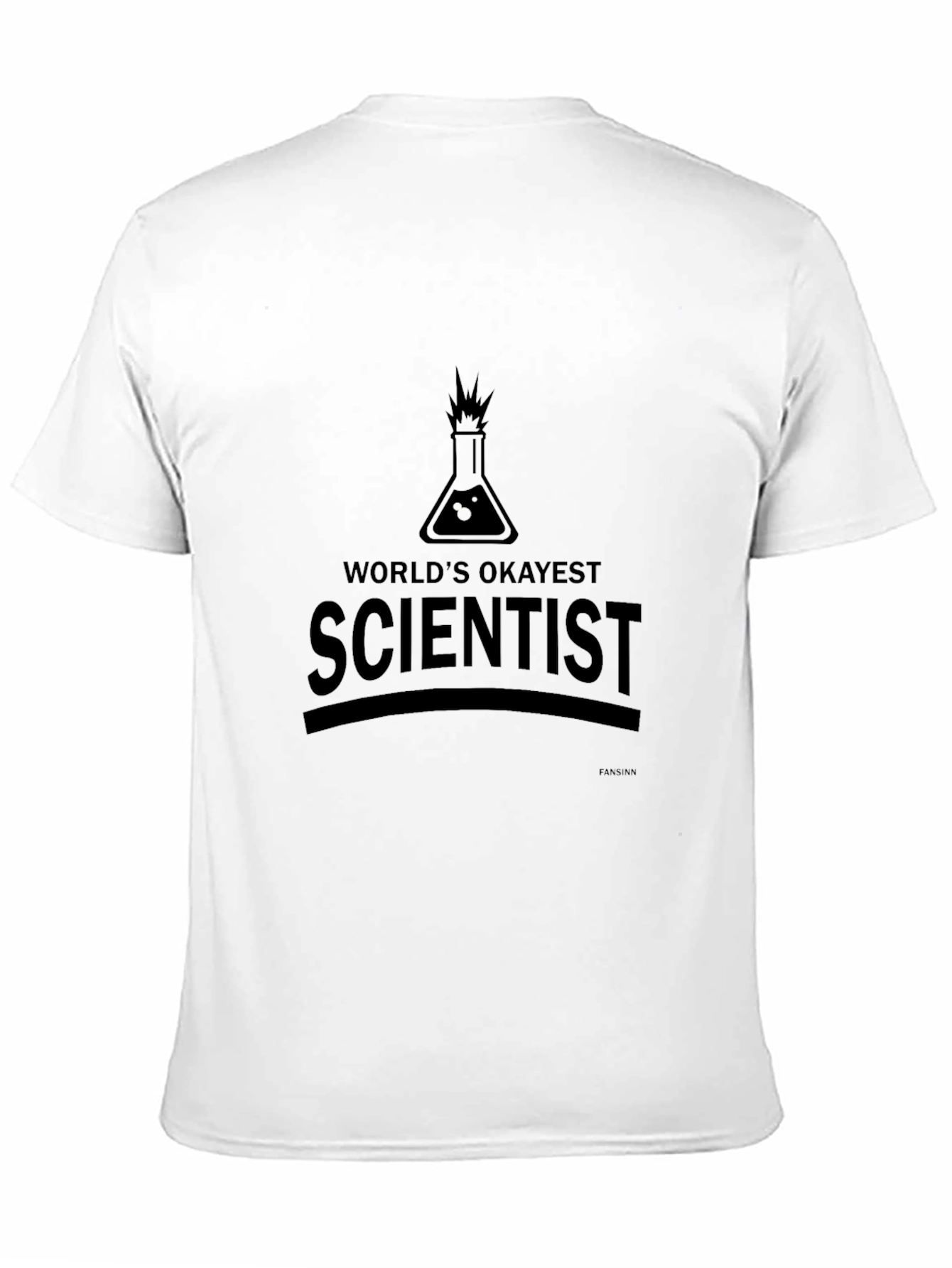 Black World's Okayest Scientist T-Shirt - Black, Novelty Tee view 11