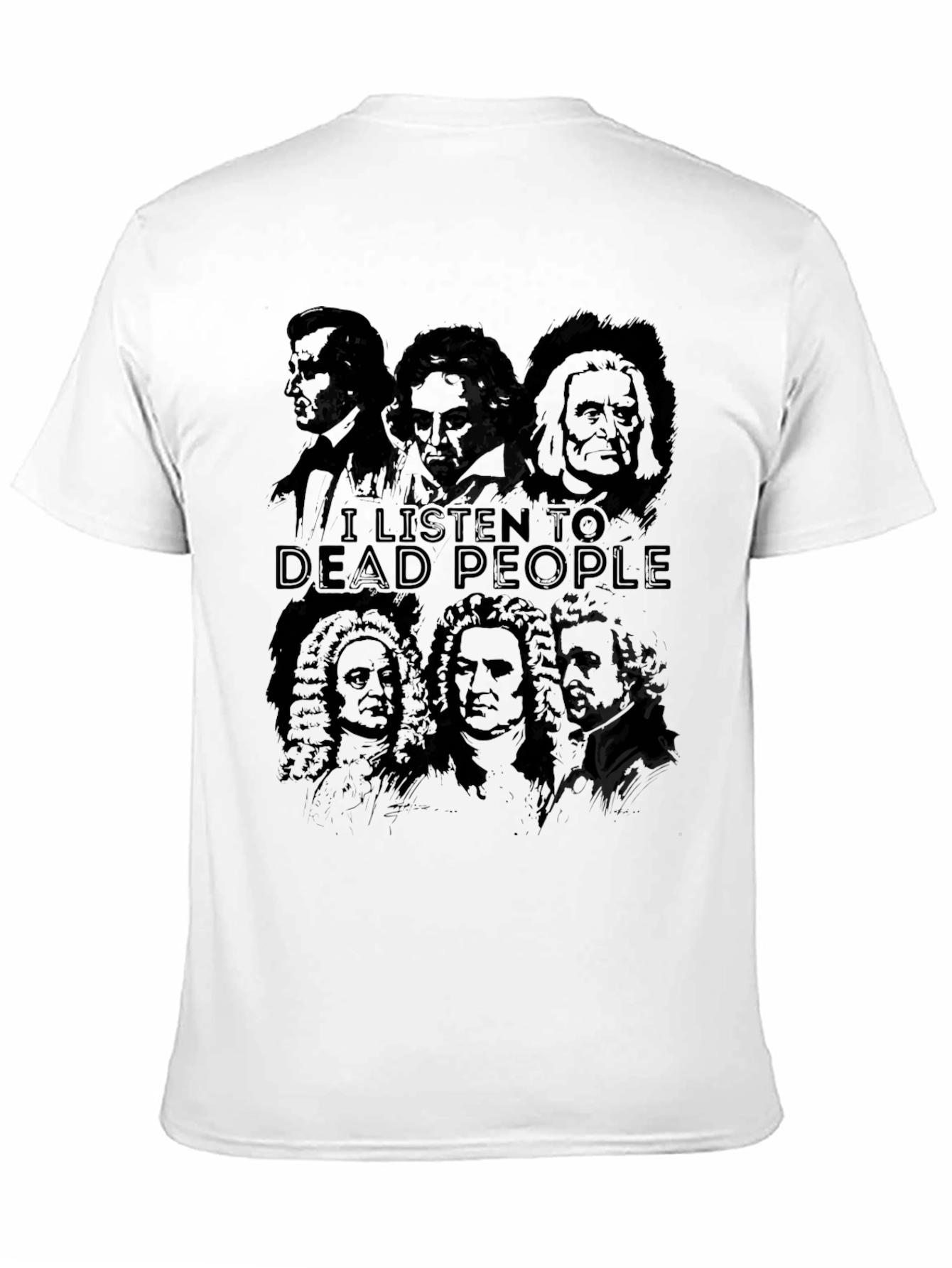 Black I Listen to Dead People T-Shirt view 11