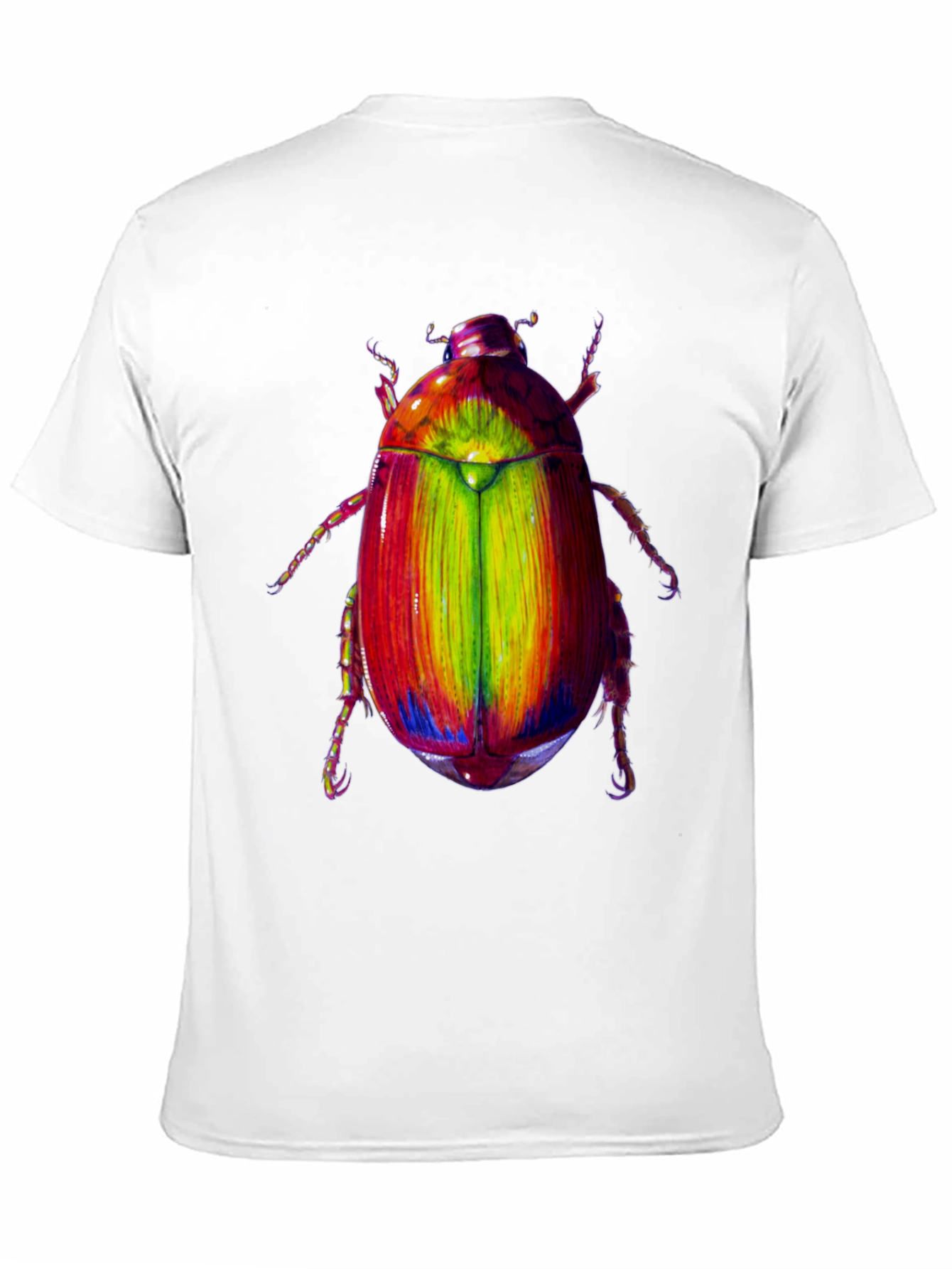 Black Rainbow Beetle Graphic T-Shirt view 11