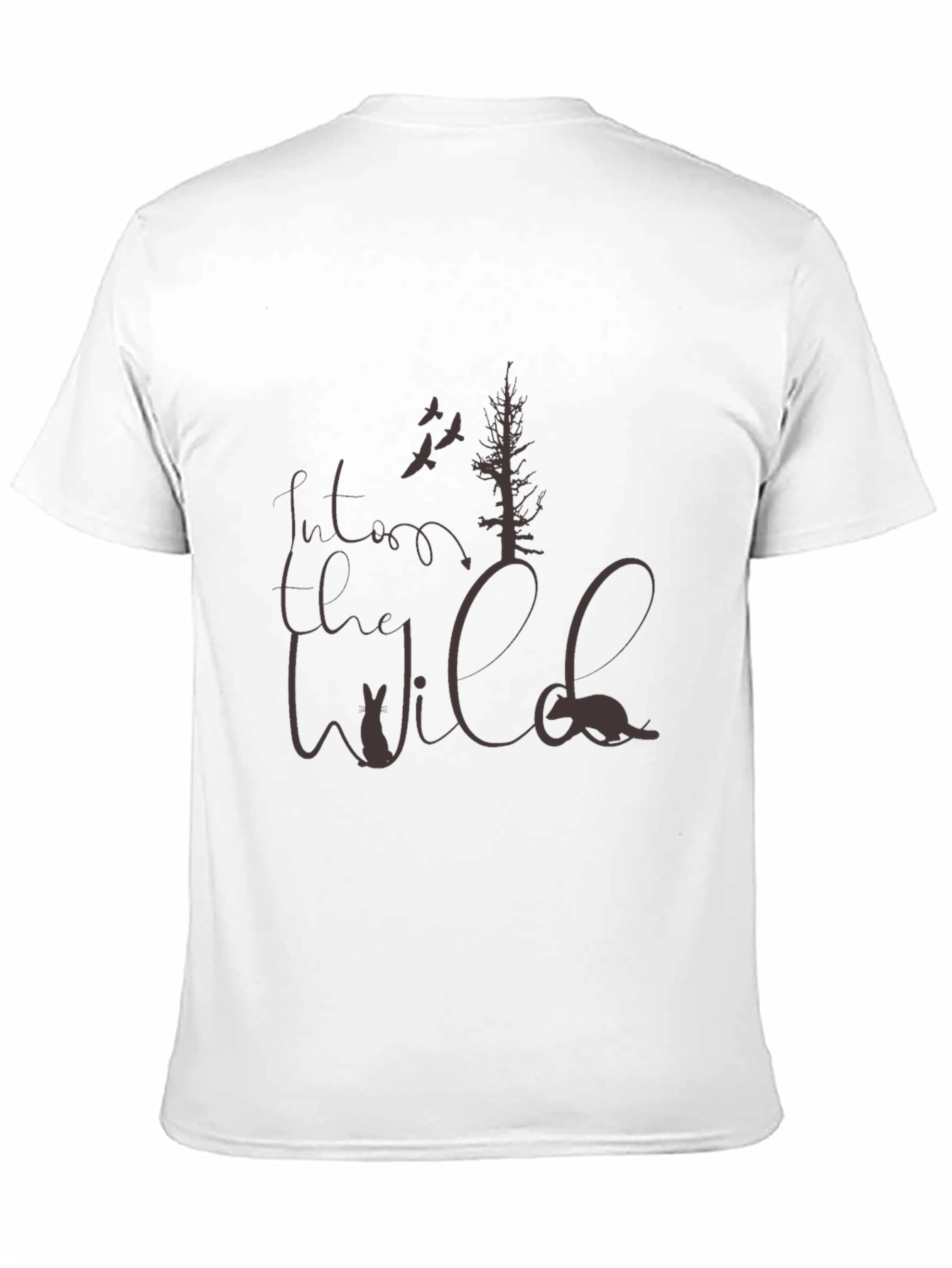 Black Into the Wild T-Shirt - Nature Graphic Tee view 11