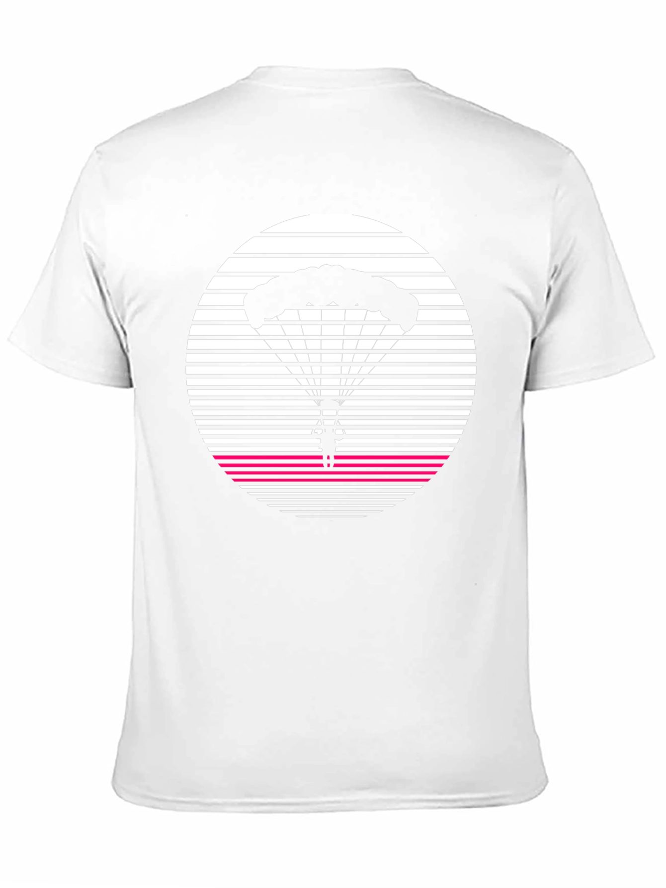 Black Retro Sunset Parachute T-Shirt view 11