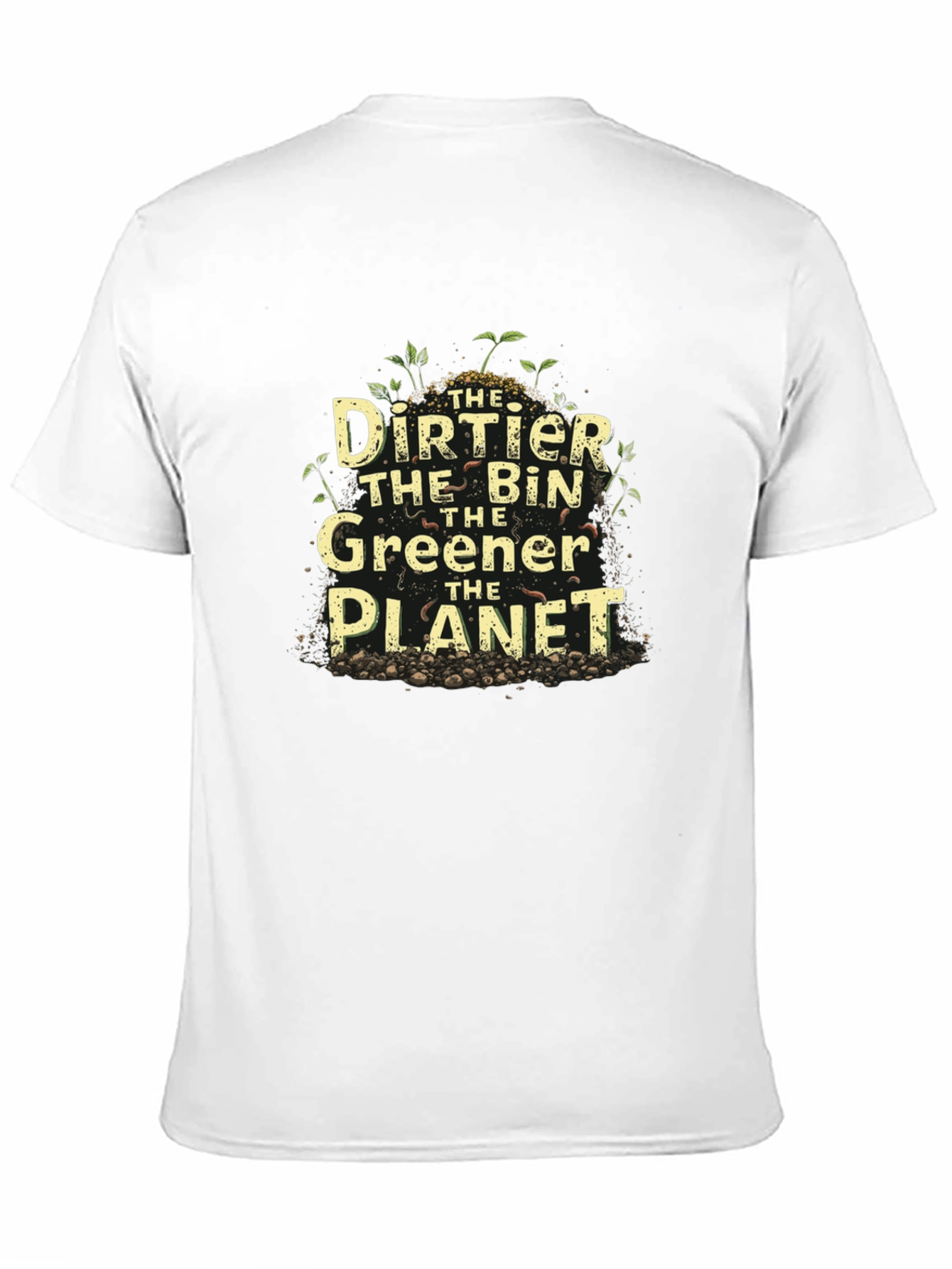 Black Eco-Friendly 'Dirtier the Bin' Graphic T-Shirt view 11