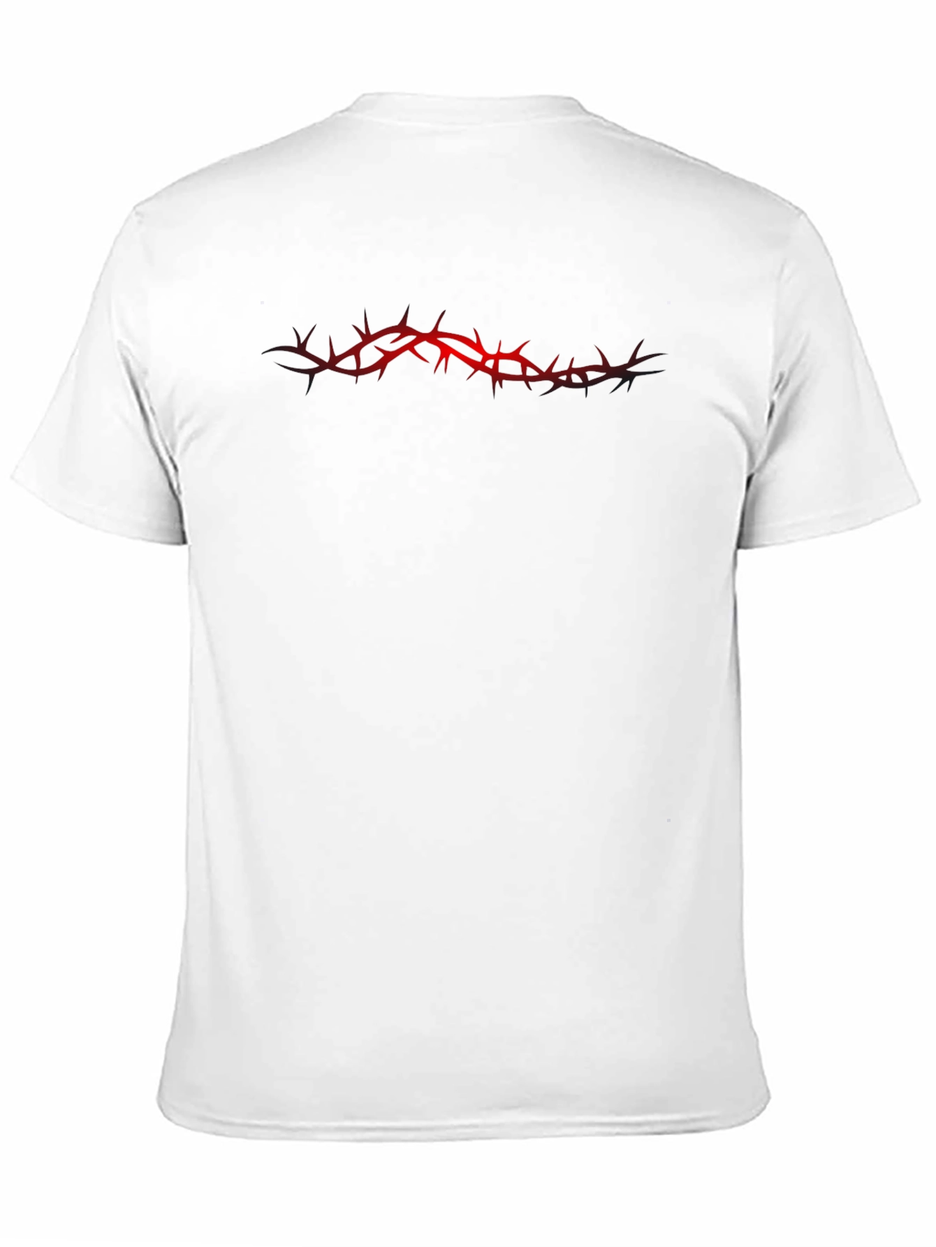 Black Edgy Crown of Thorns Graphic Tee - Black view 11