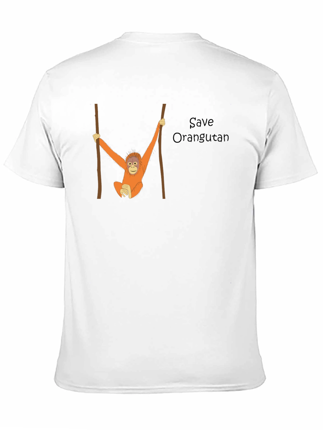Black Save Orangutan Graphic Tee - Black view 11