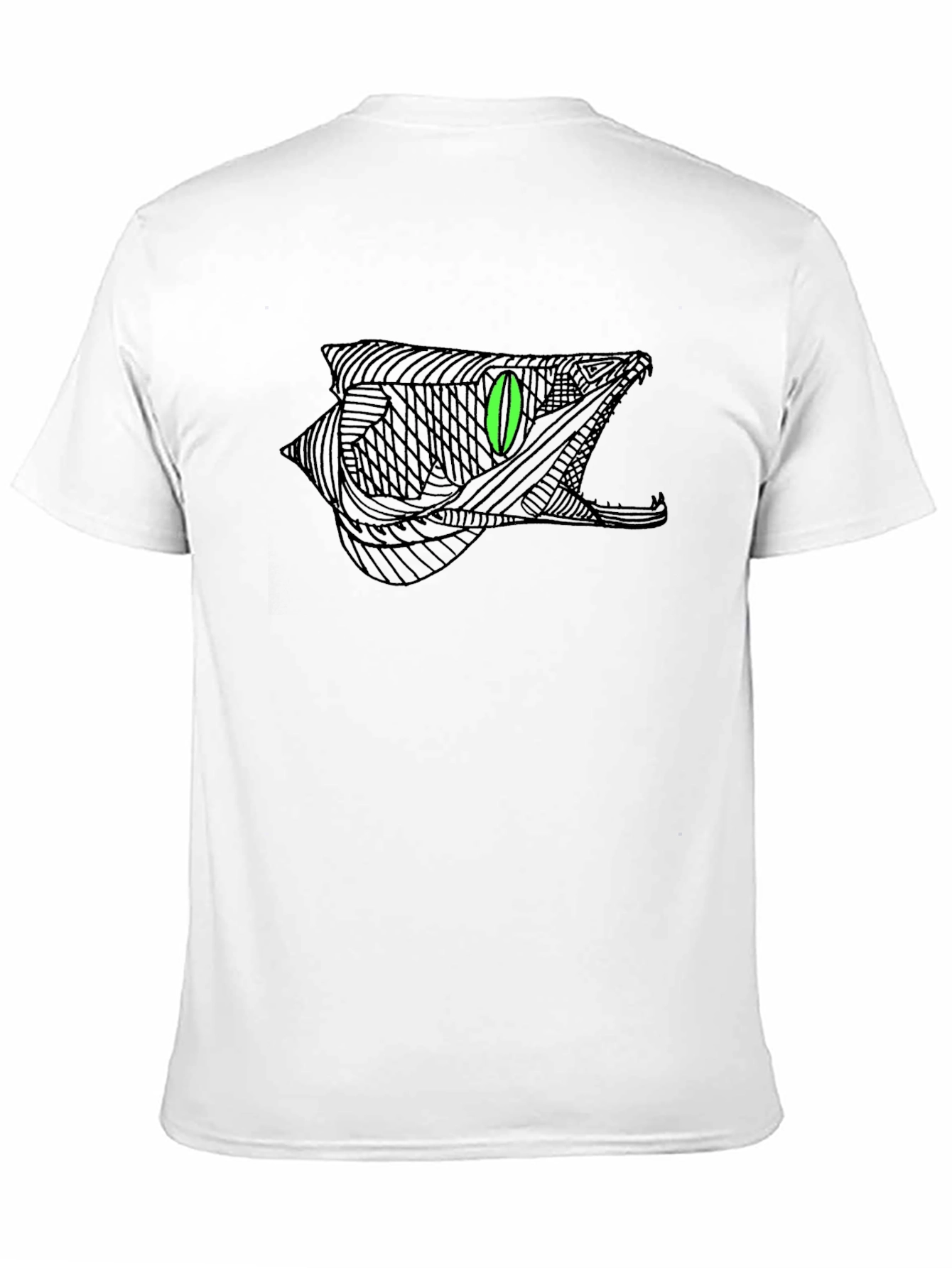 Black Men's Black Snake Graphic Tee - Stylish Design view 11