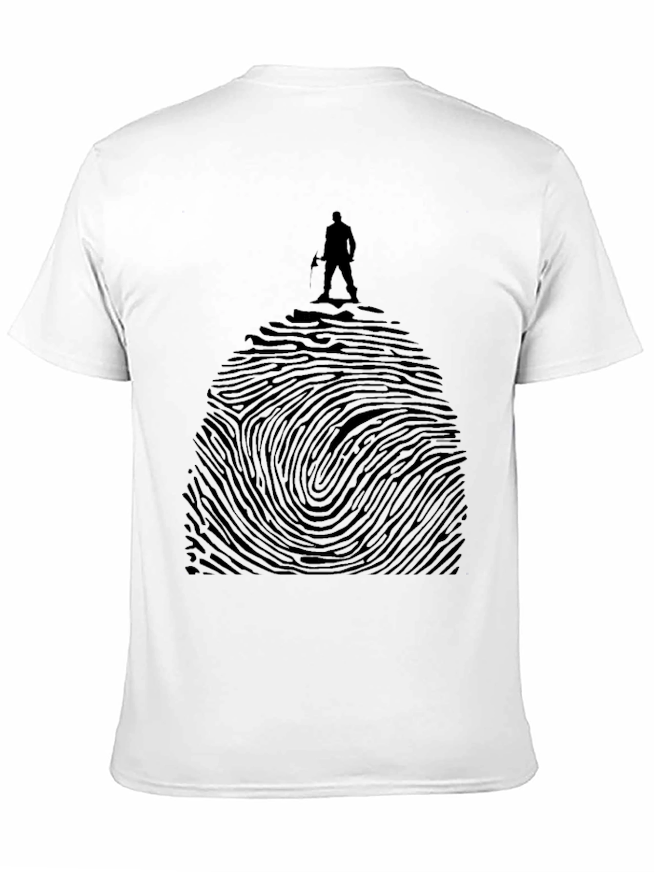 Black Fingerprint Mountain Climber Graphic Tee view 11