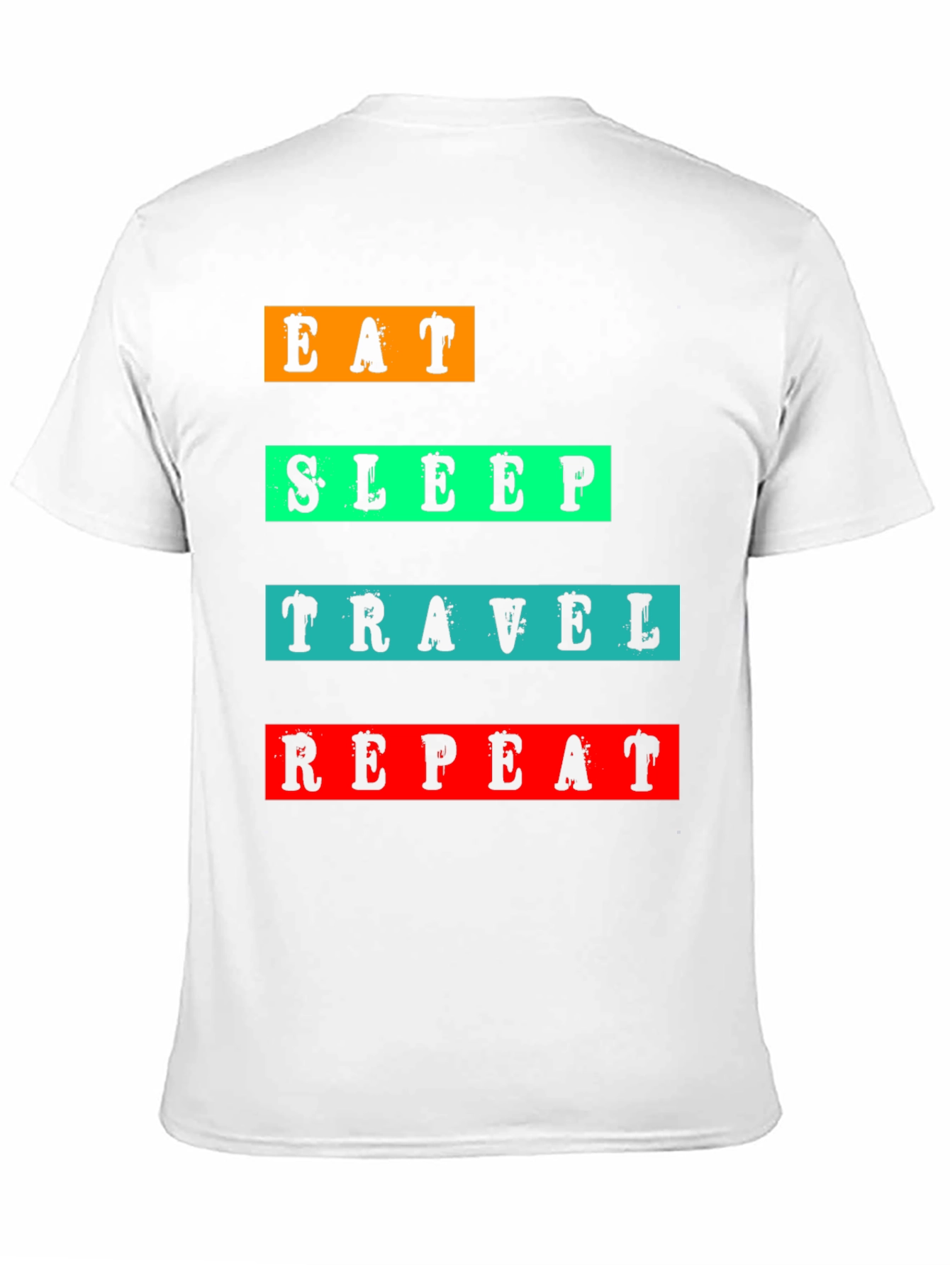 Black Eat Sleep Travel Repeat Graphic Tee view 11