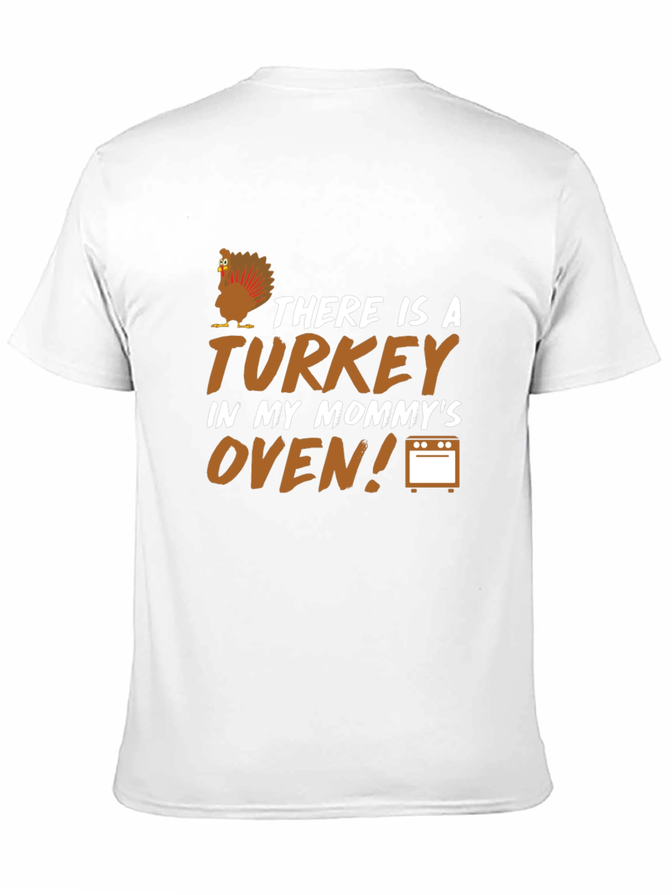 Black There is a Turkey in My Mommy's Oven Pregnancy Announcement T-Shirt view 11