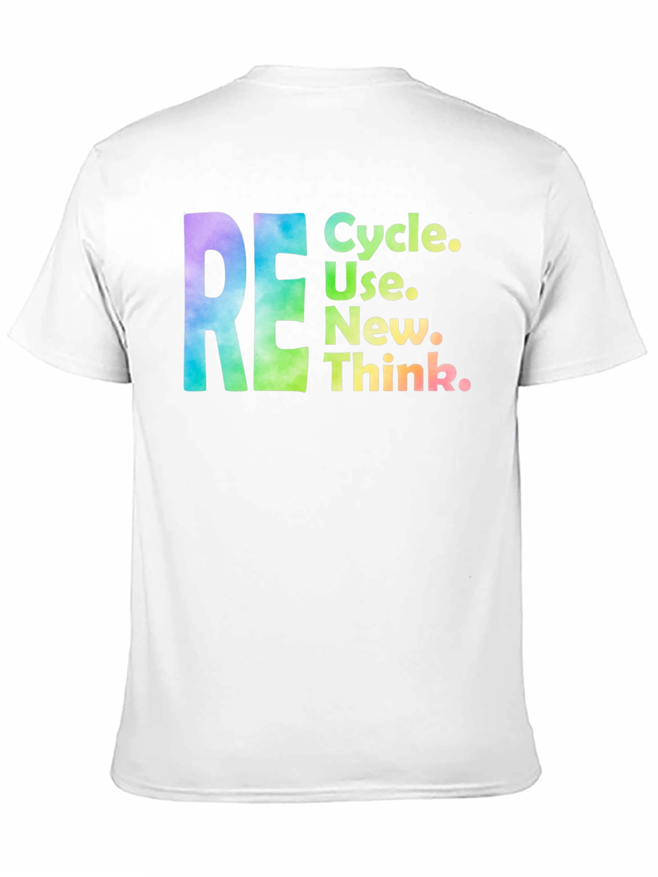 Black RE Cycle Use New Think Graphic Tee view 11