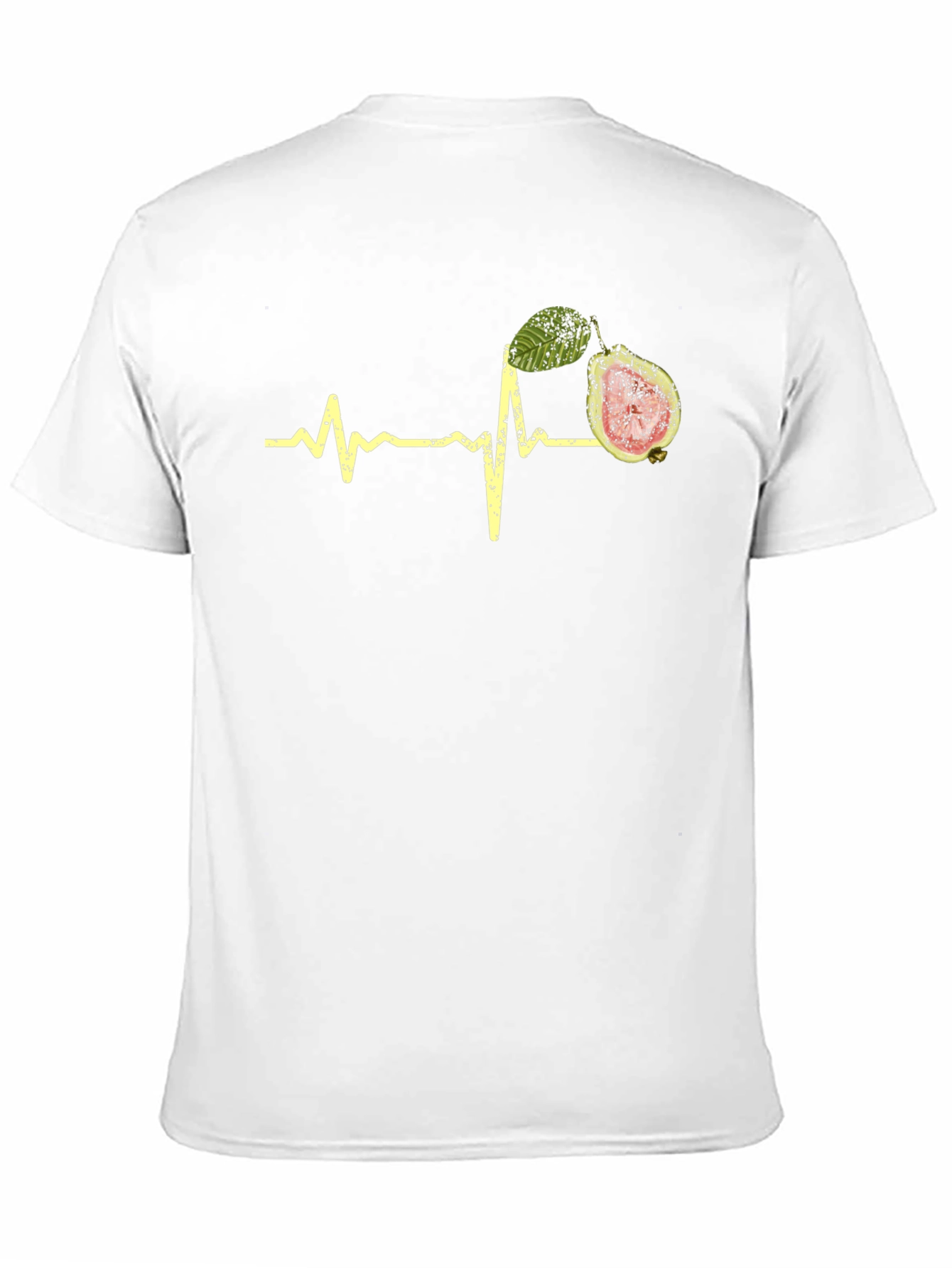 Black Guava Heartbeat Graphic Tee - Fruit Lover Shirt view 11