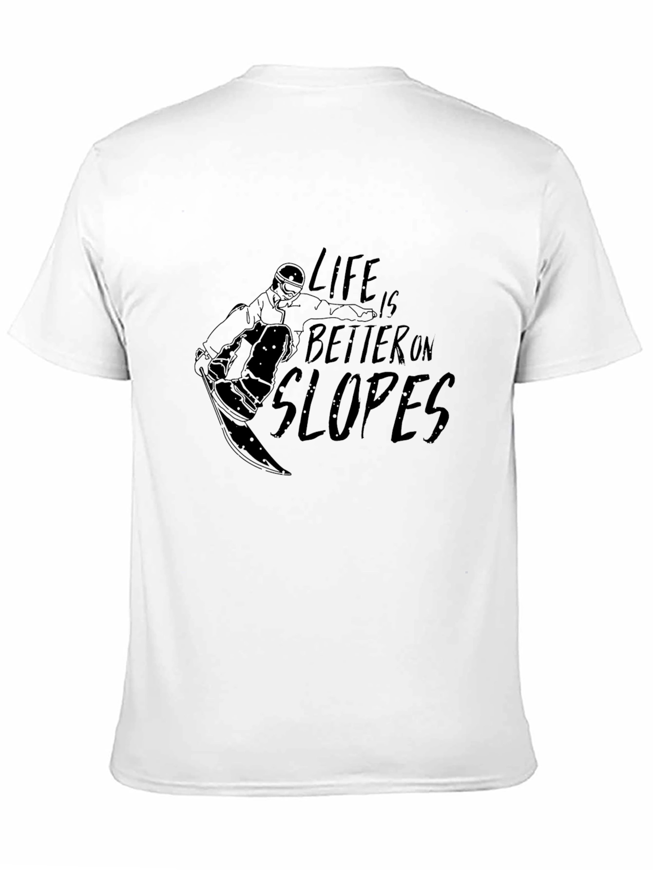 Black Life is Better on Slopes Black Graphic Tee view 11