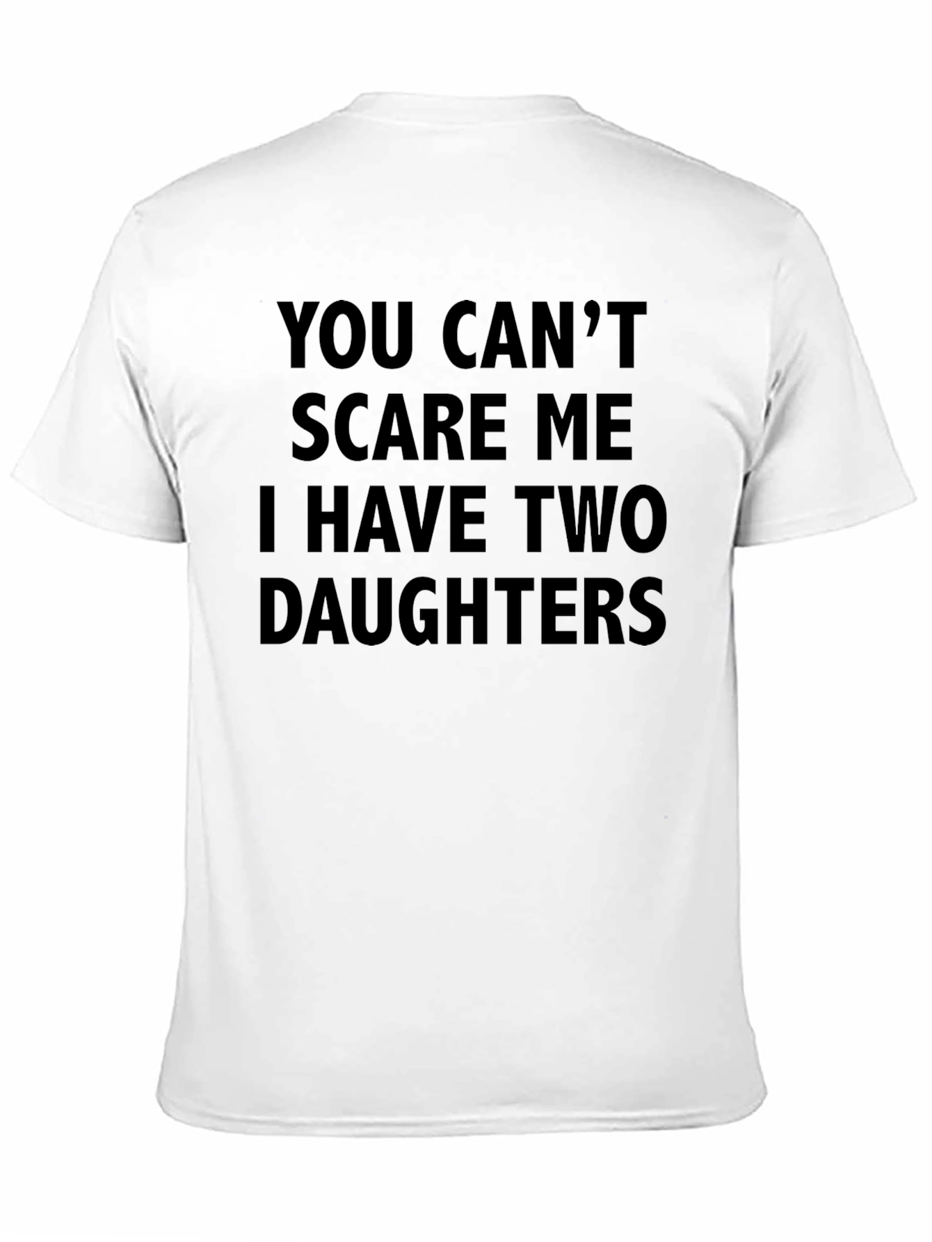 Black Funny Dad T-Shirt - Two Daughters Design view 11