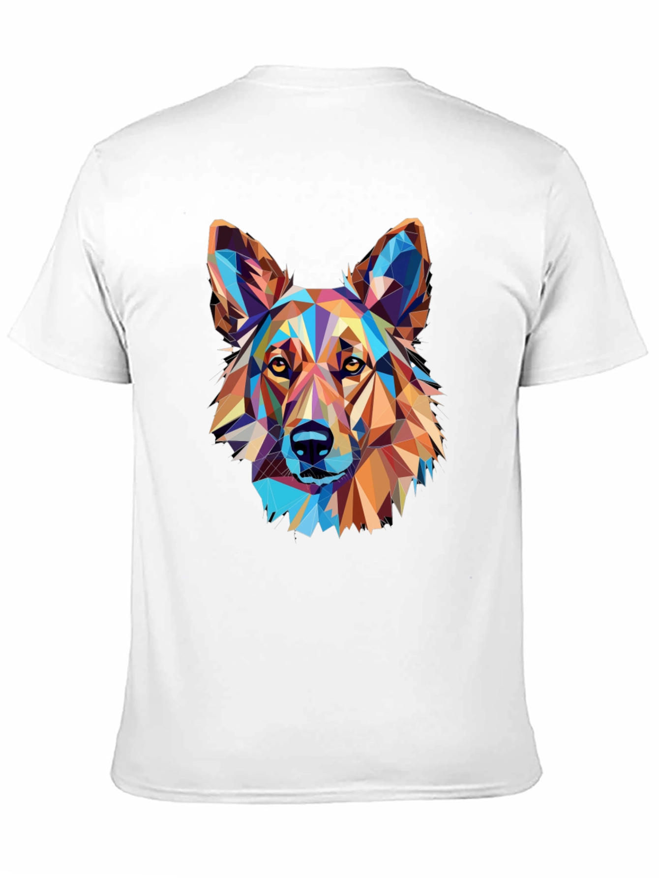 Black Geometric Dog Graphic Black T-Shirt view 11