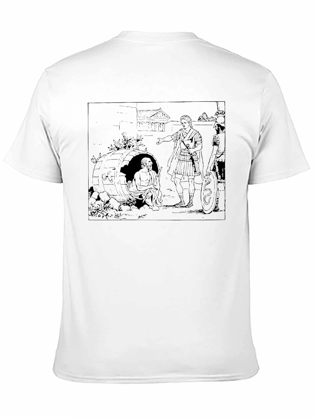 Black Diogenes in a Barrel T-Shirt view 11