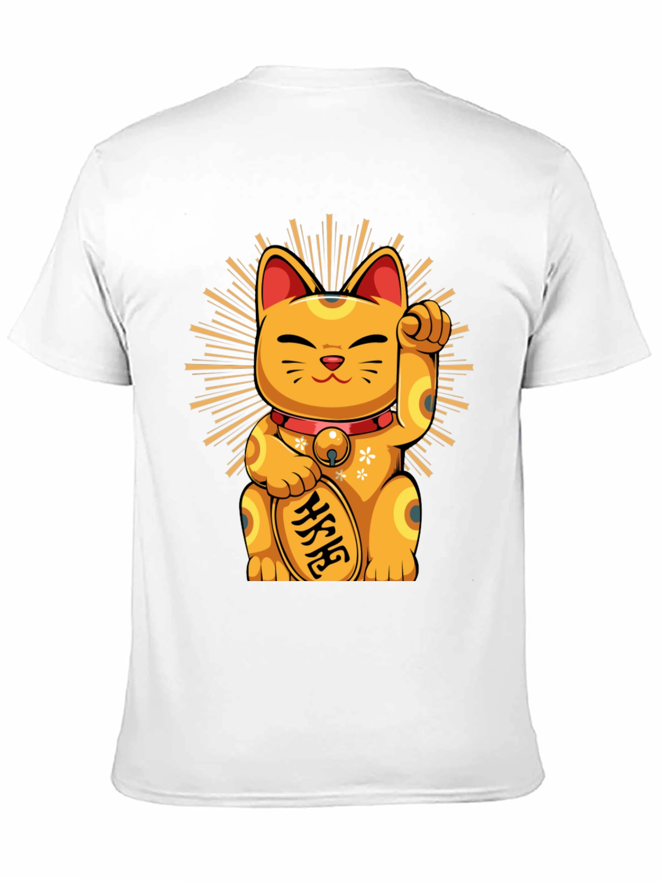 Black Lucky Cat Graphic T-Shirt - Unisex view 11