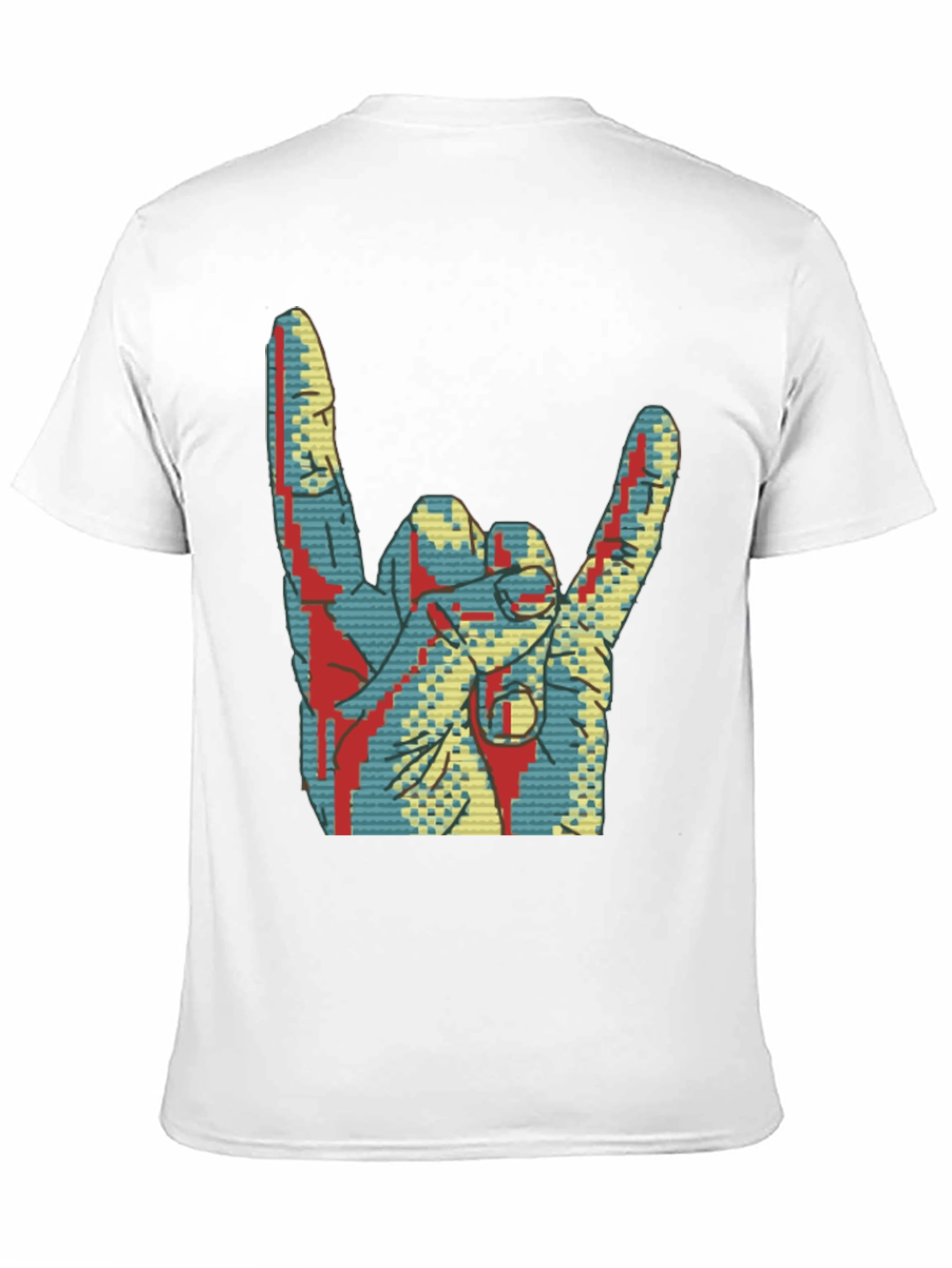 Black Rock On! Graphic Tee - Cool Hand Gesture Shirt view 11